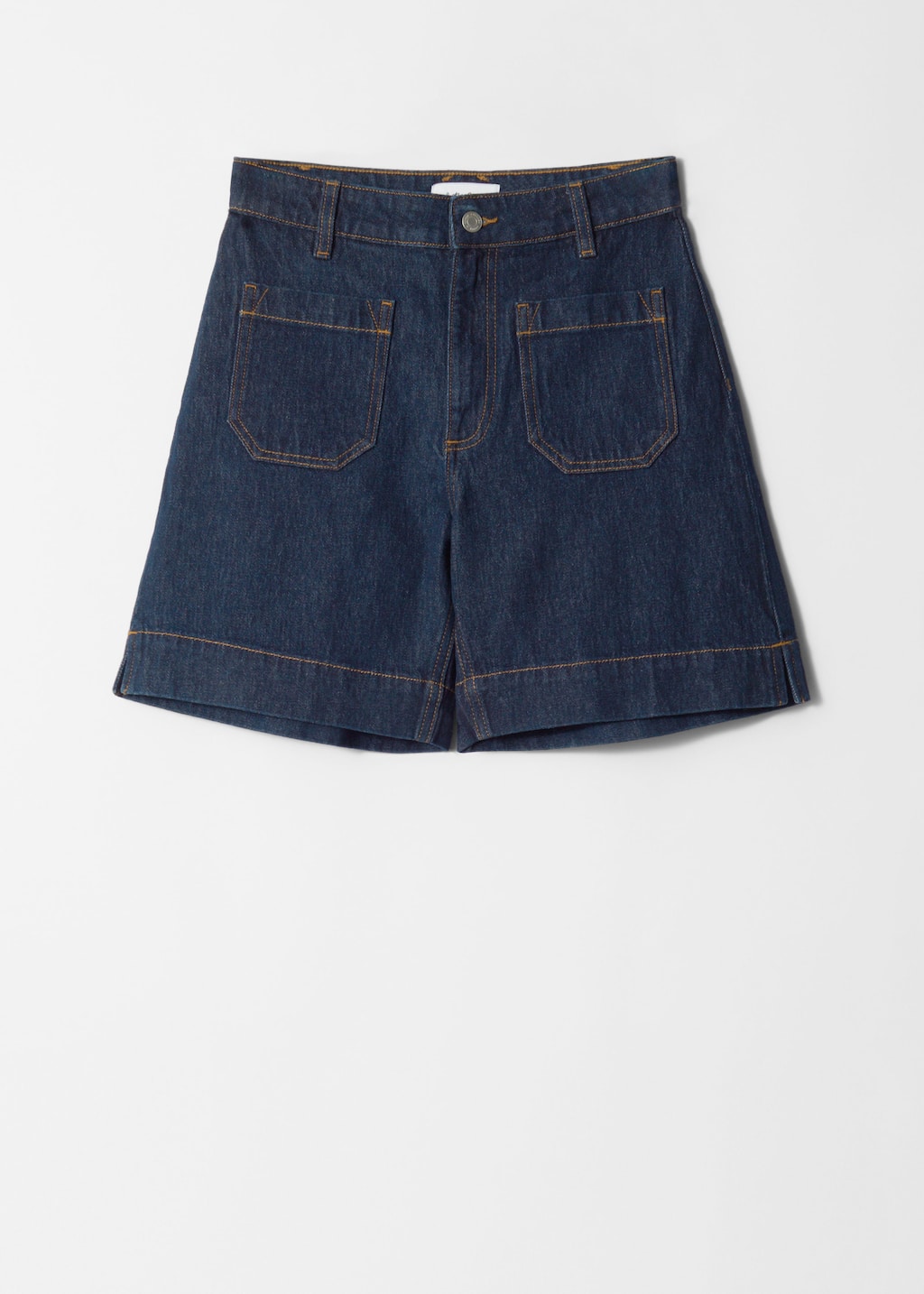 Image of High-Waist Denim Shorts