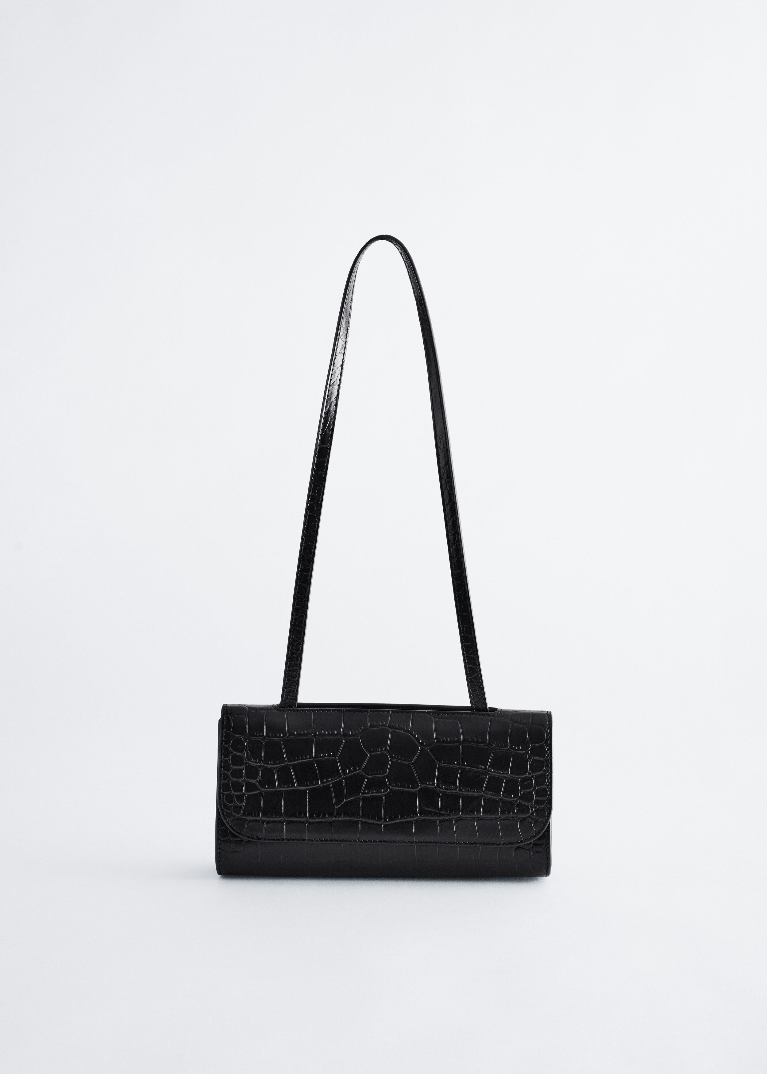 Croc-Effect Leather Shoulder Bag by & Other Stories