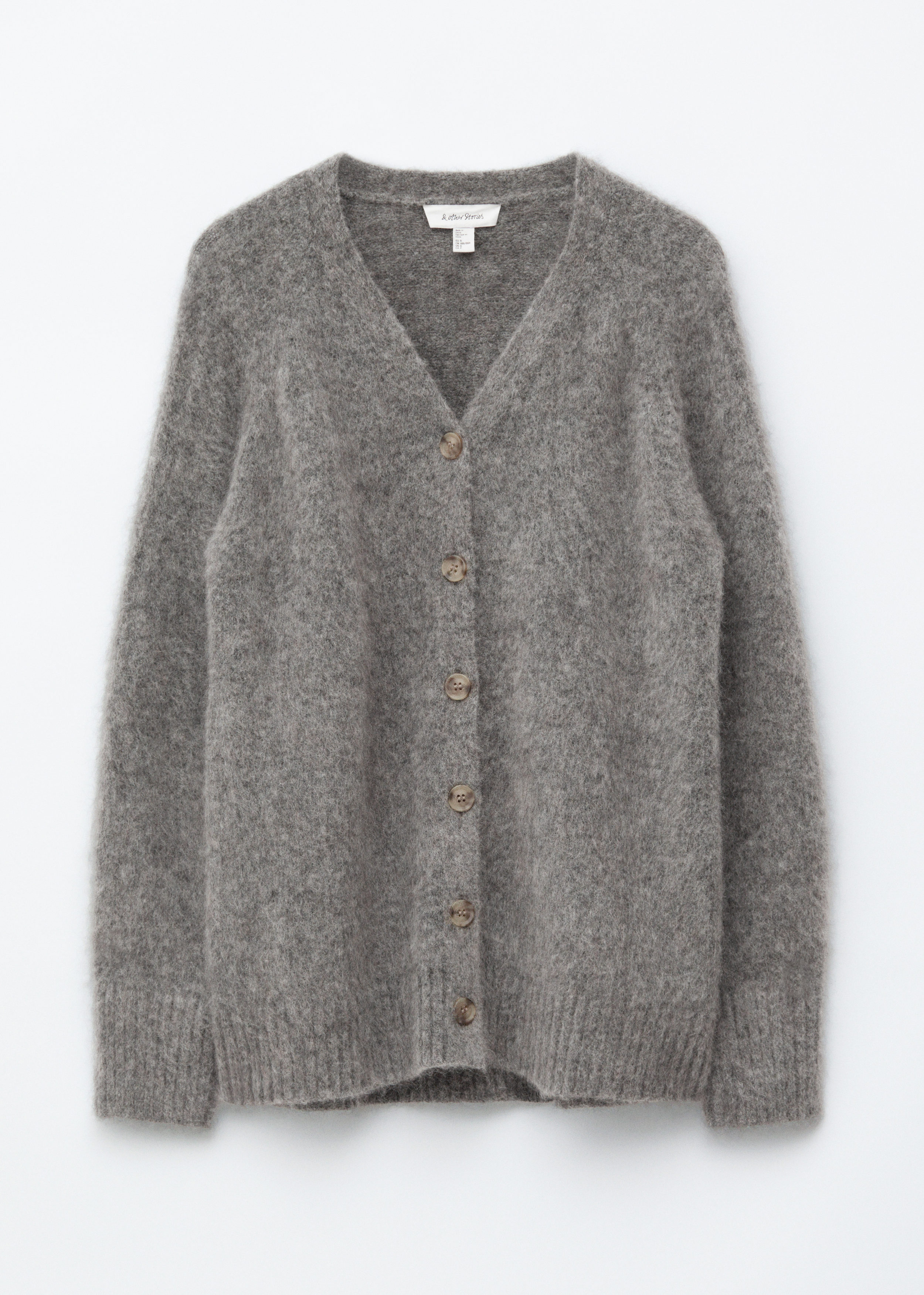 カーディガン louren mohair long knit cardigan SAINT Mxxxxxx Mohair Cardigan in Brown | SVD UK