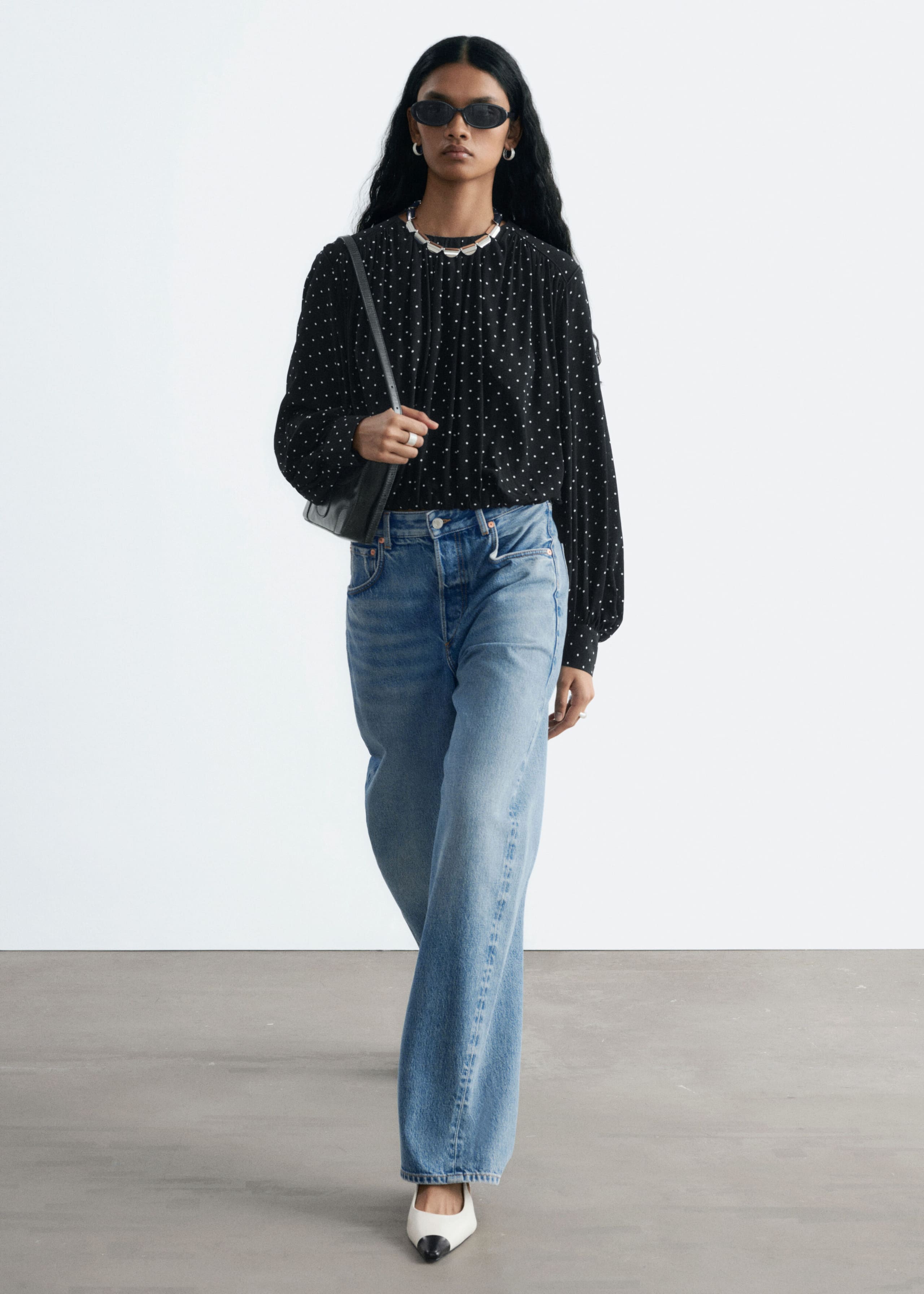 Gathered Blouse - Pink - Lookbook