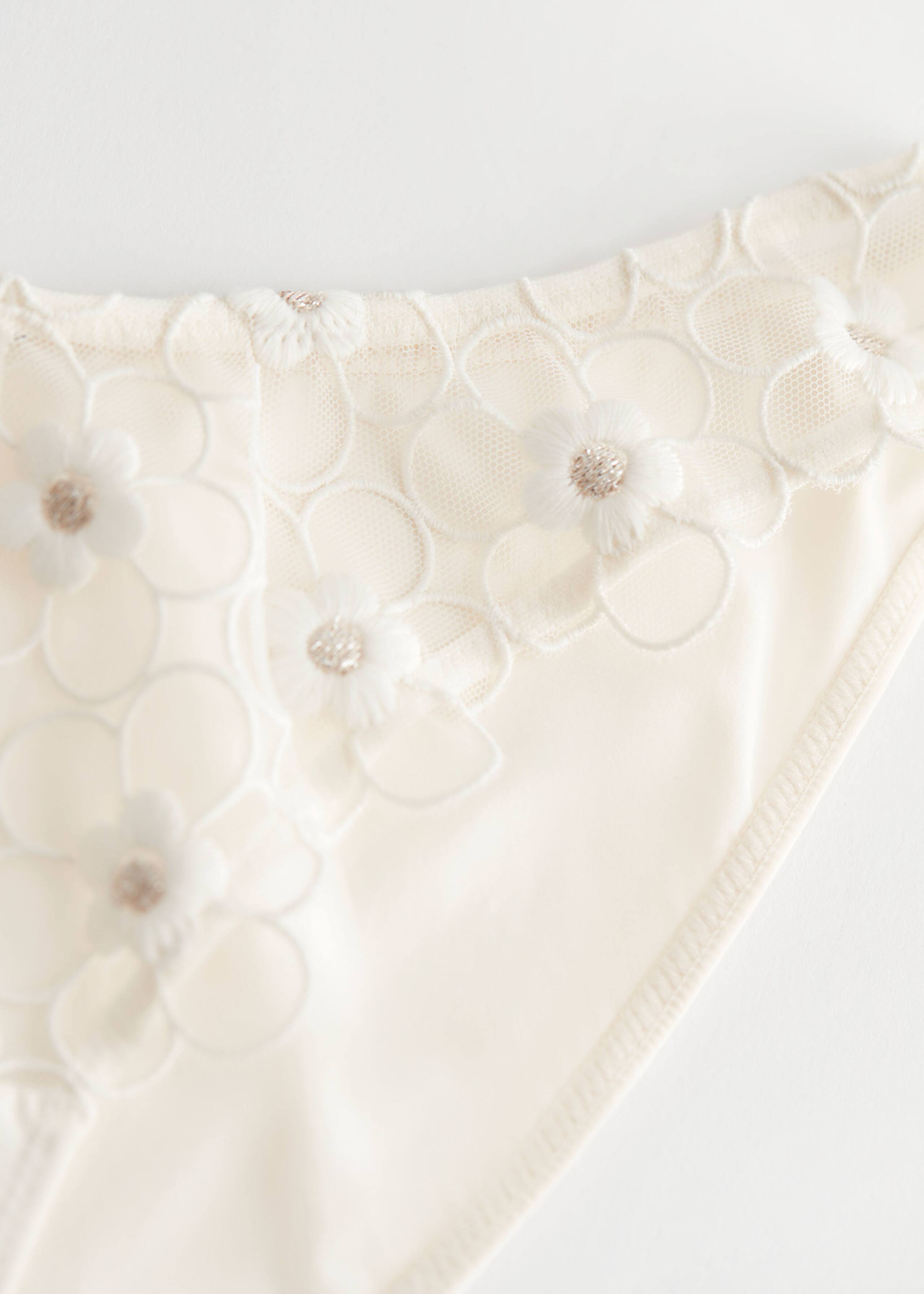 Floral High Leg Lace Brief - {{variantName}} - Descriptive Detail