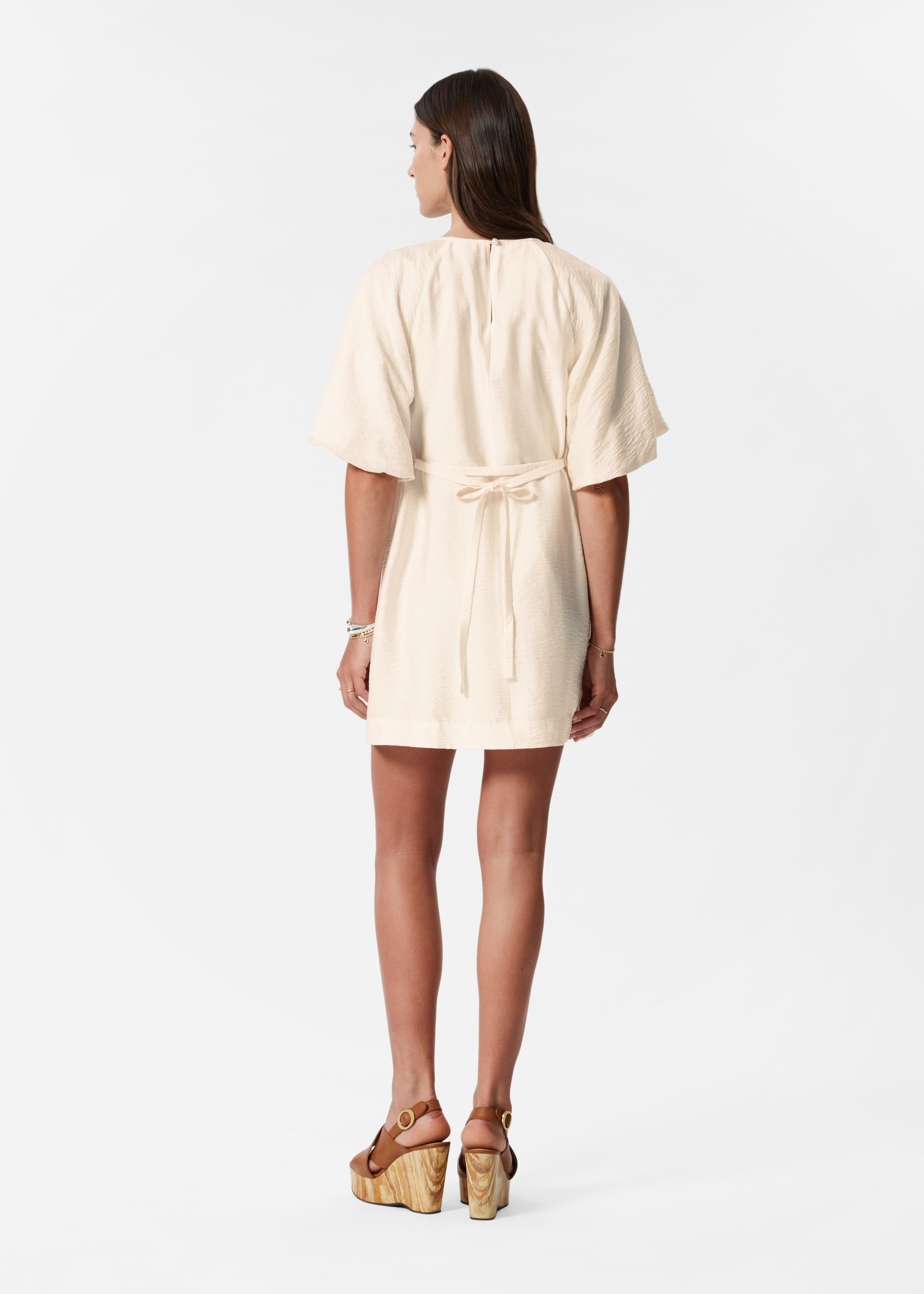 Größeres Bild anzeigen: Minikleid mit Puffärmeln - Weiß - Ladies | H&M AT 4