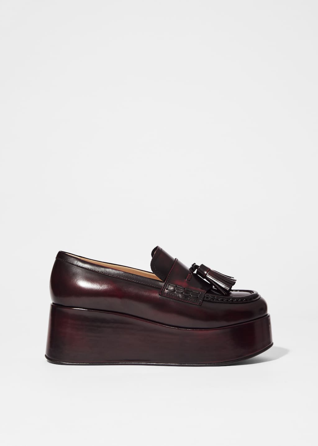 Image of Flatform Leather Loafers