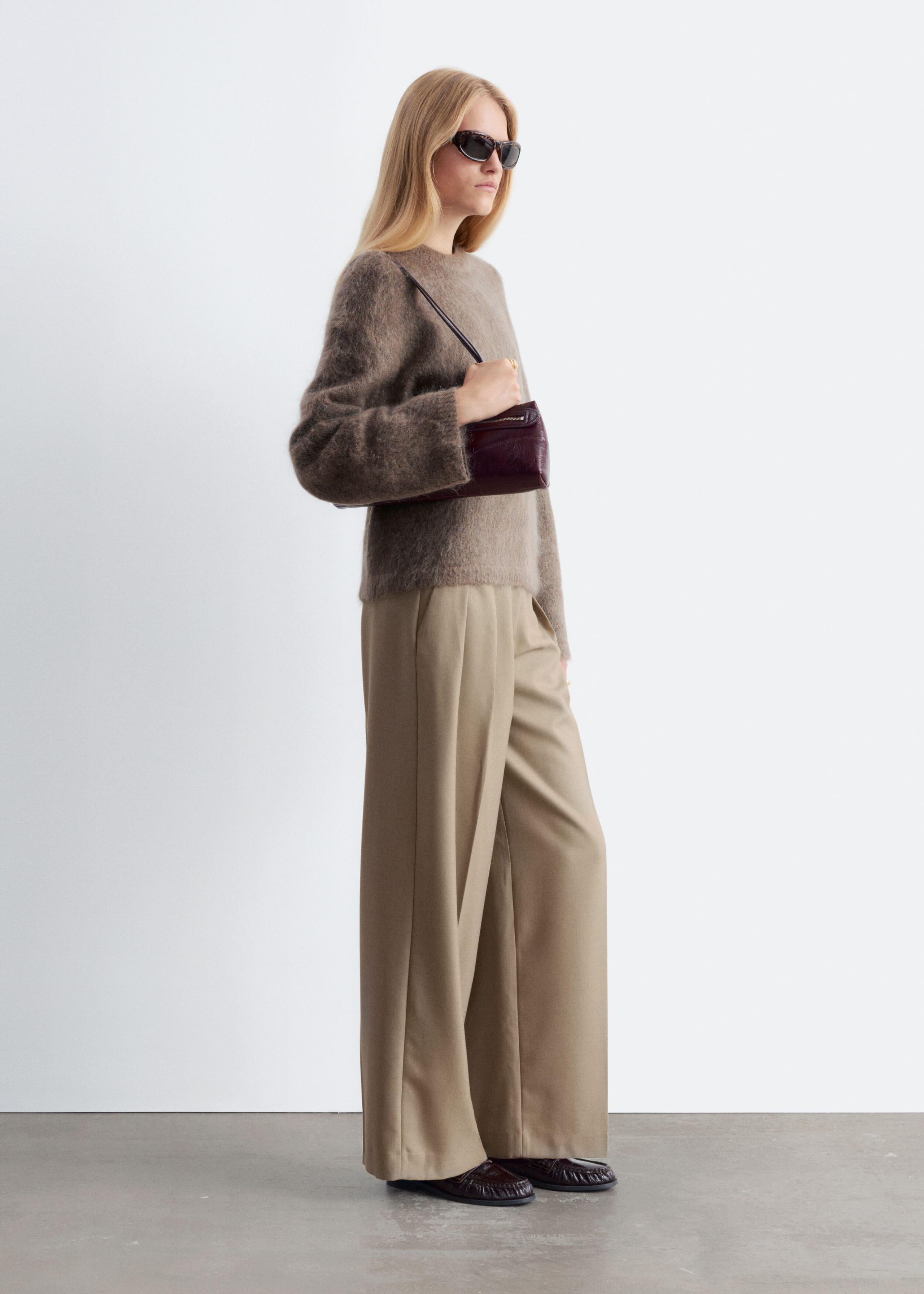 Pullover aus Mohair-Mix - Graubraun - Lookbook