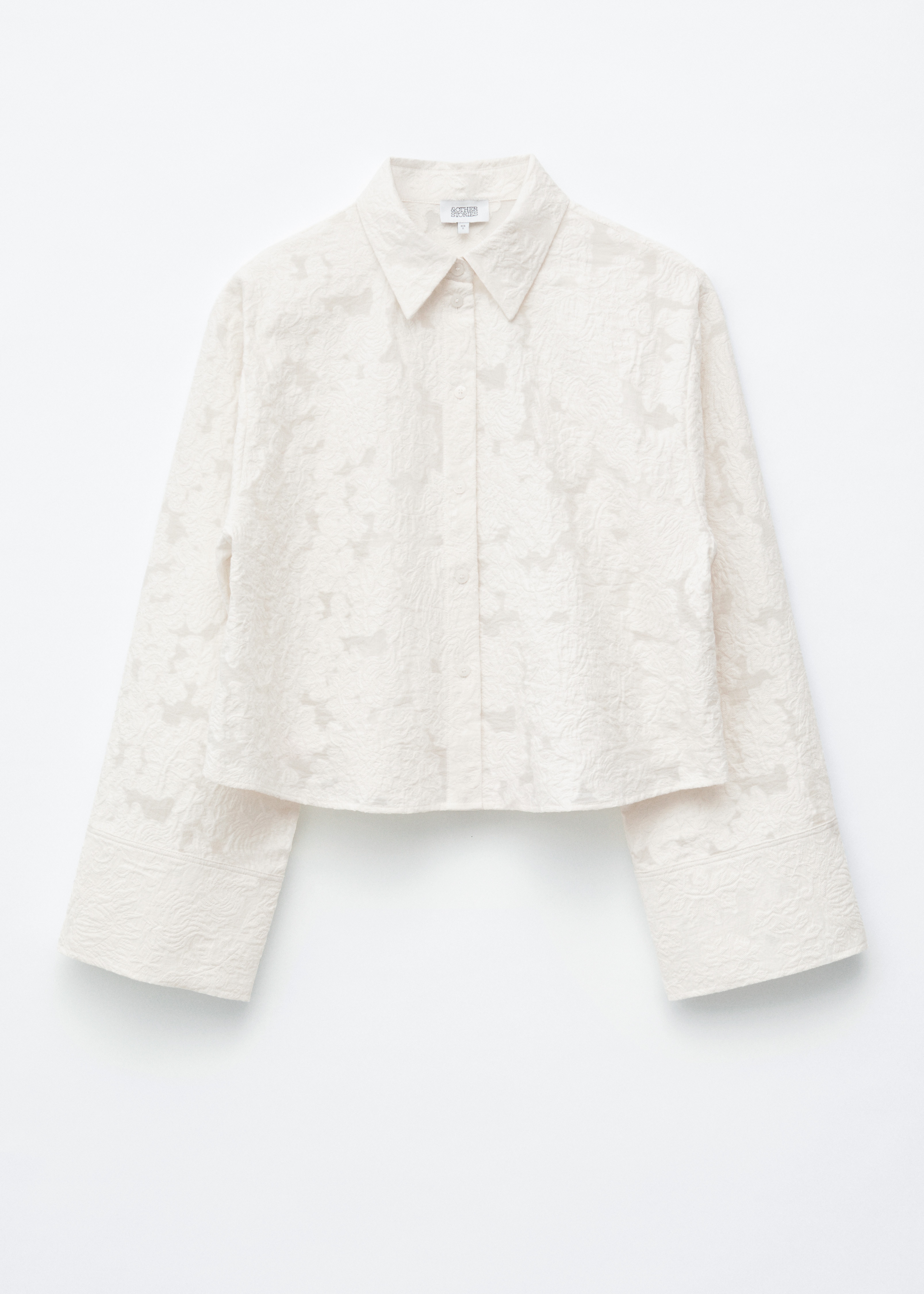 Camicetta jacquard dalla vestibilità rilassata - Bianco