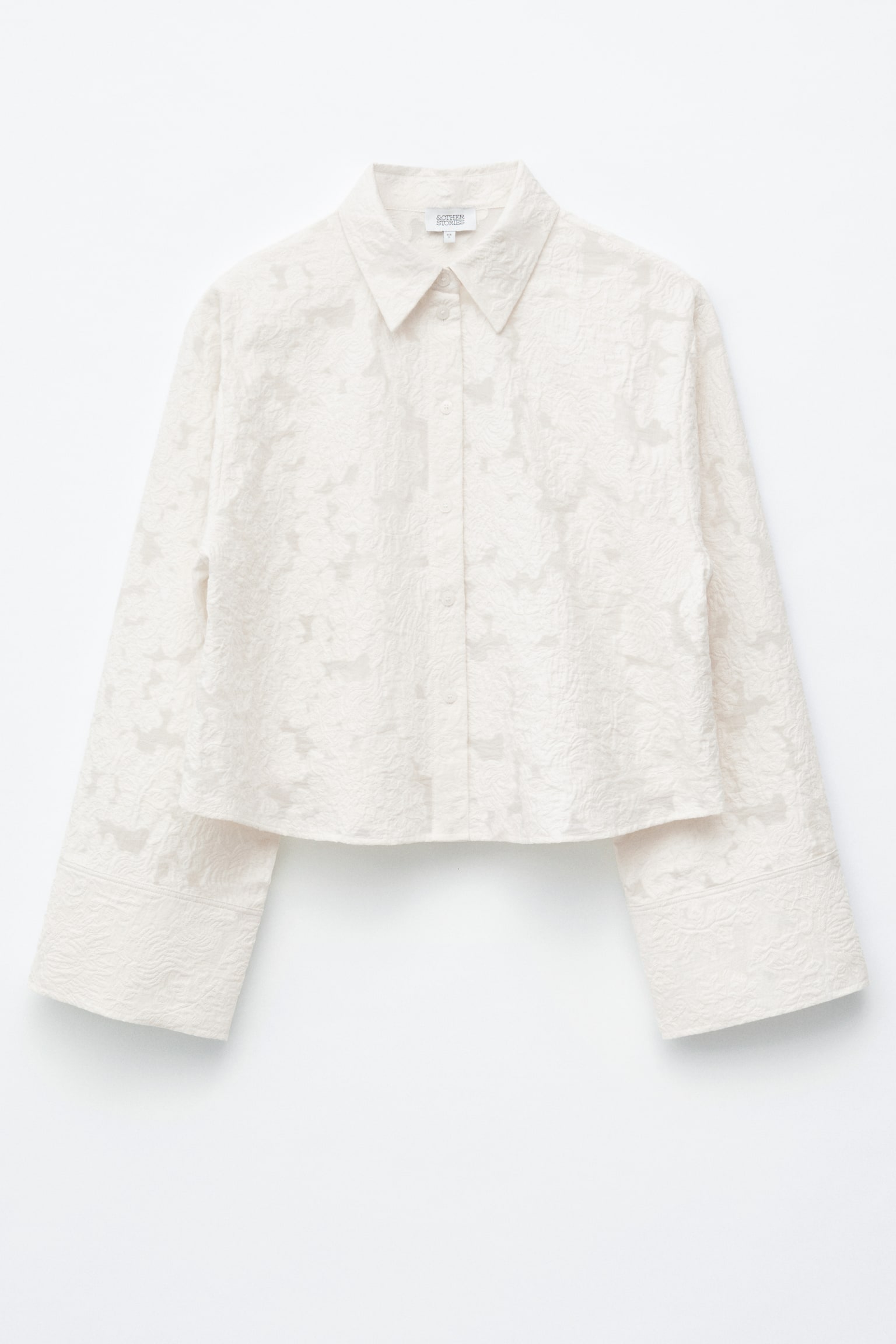 Camicetta jacquard dalla vestibilità rilassata - Bianco - 1