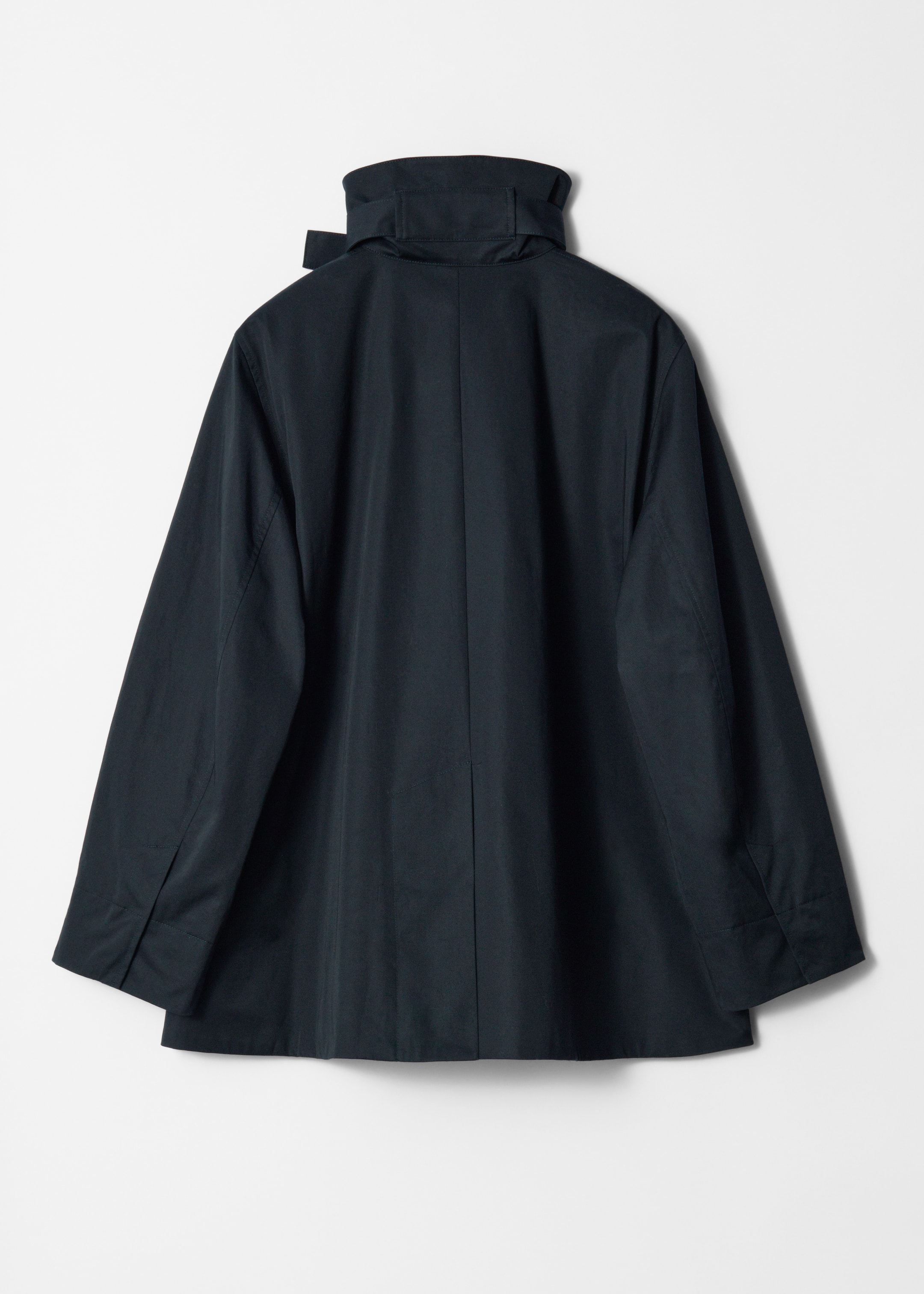 Grotere afbeelding bekijken: Jas met A-lijn model en trechterhals - Donkerblauw - DAMES | H&M NL 7
