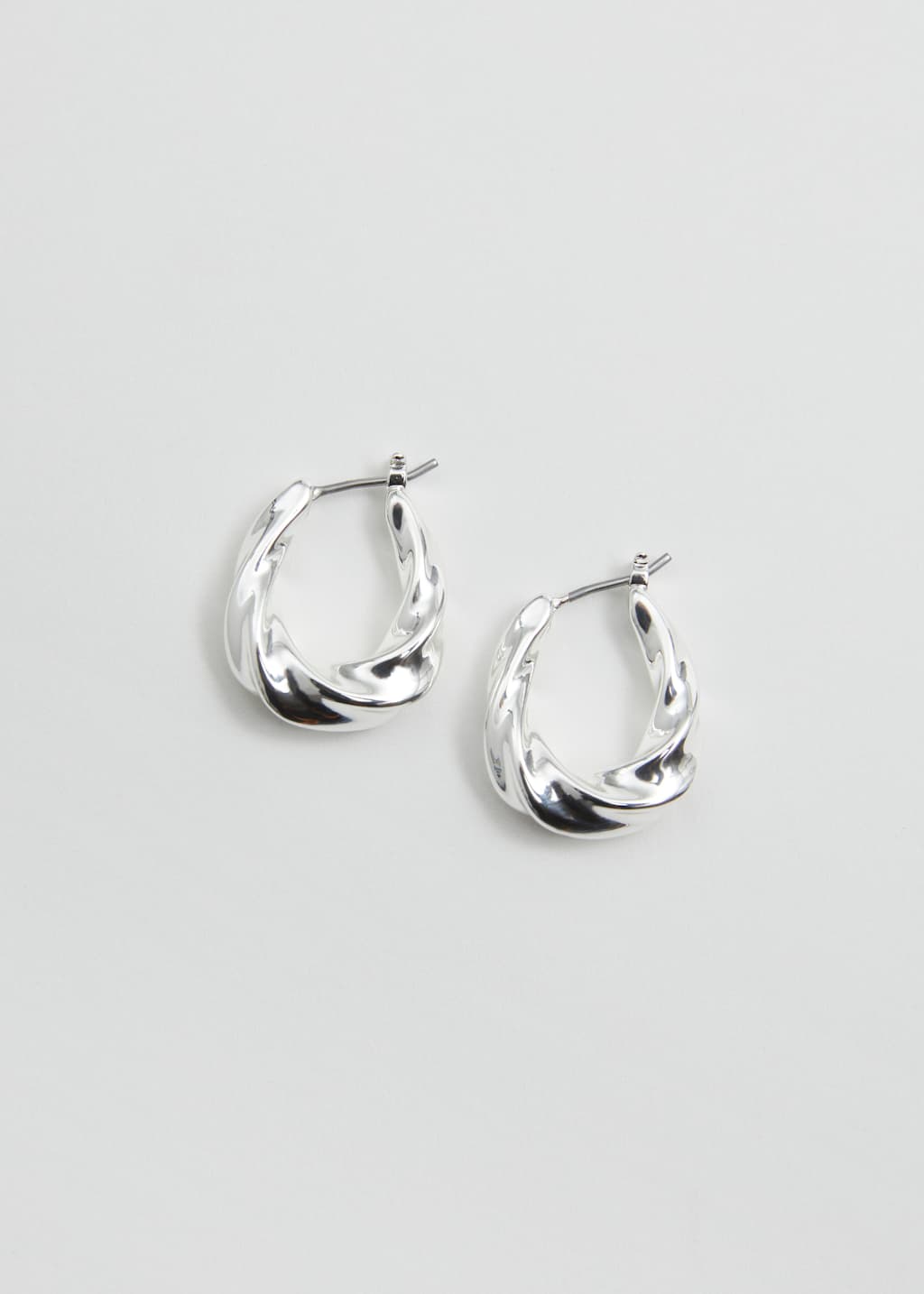 Twined Chunky Hoop Earrings - Silver - Still Life