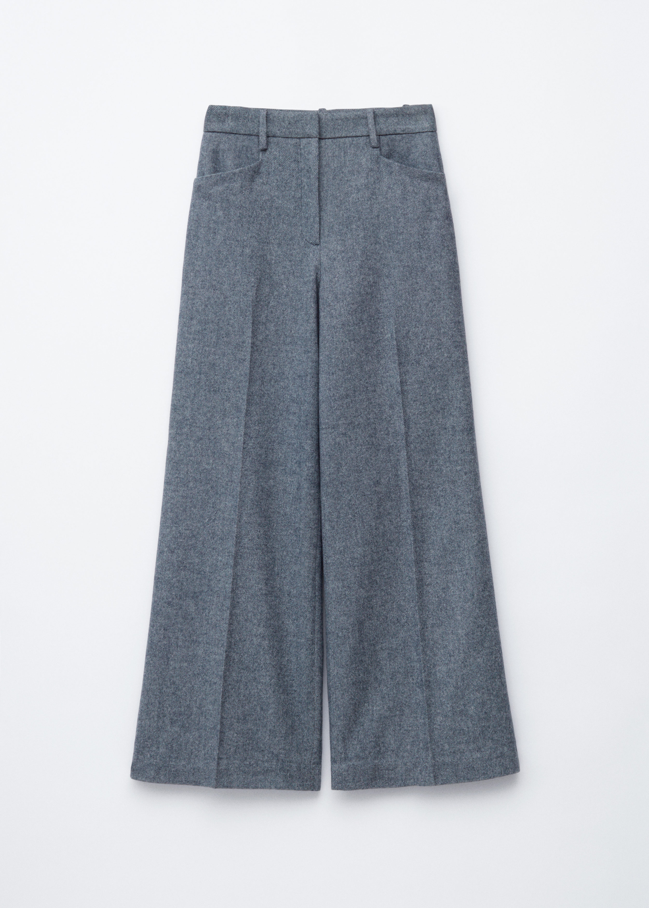 Tailored Wool-Blend Trousers