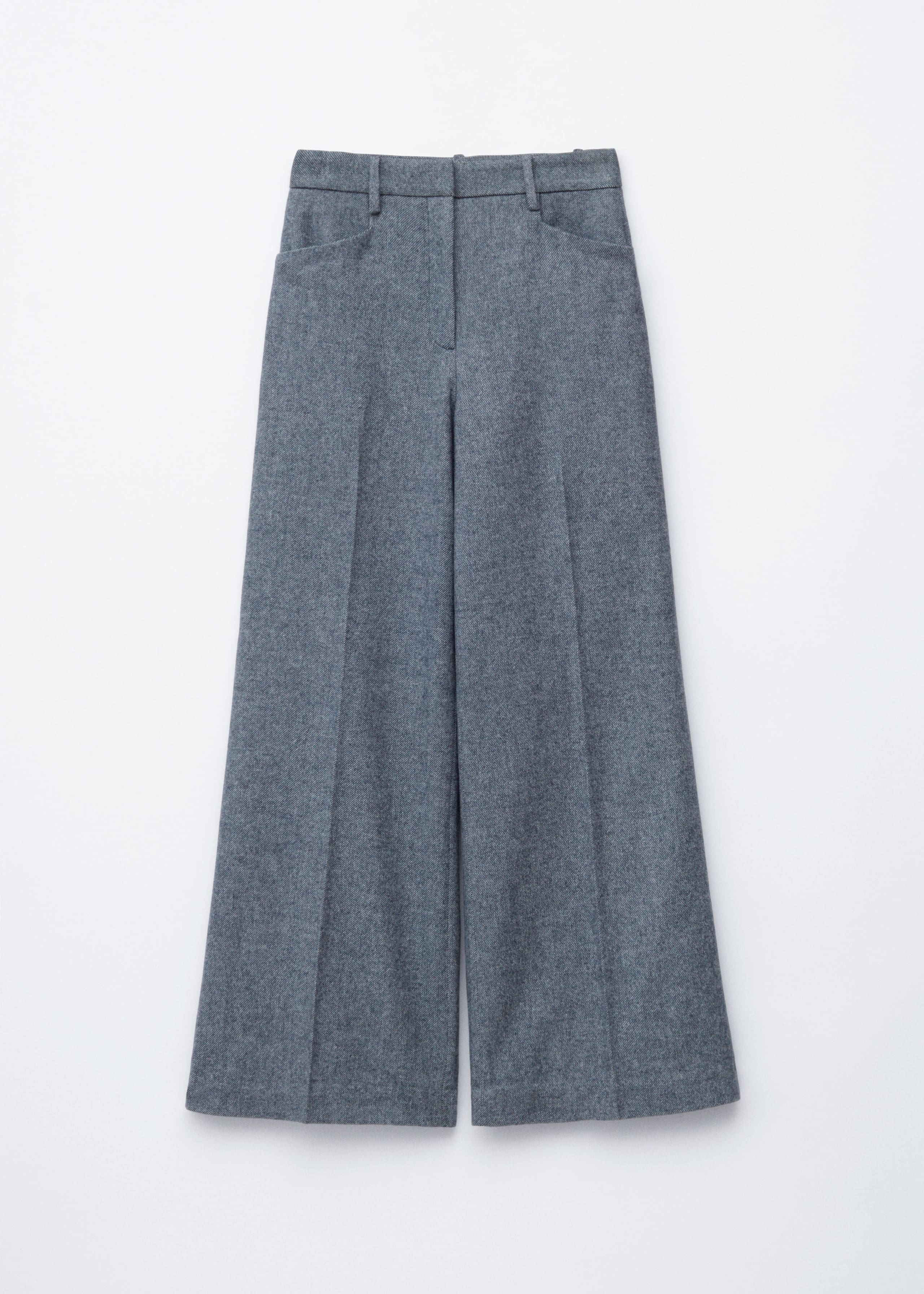 Image of Tailored Wool-Blend Trousers
