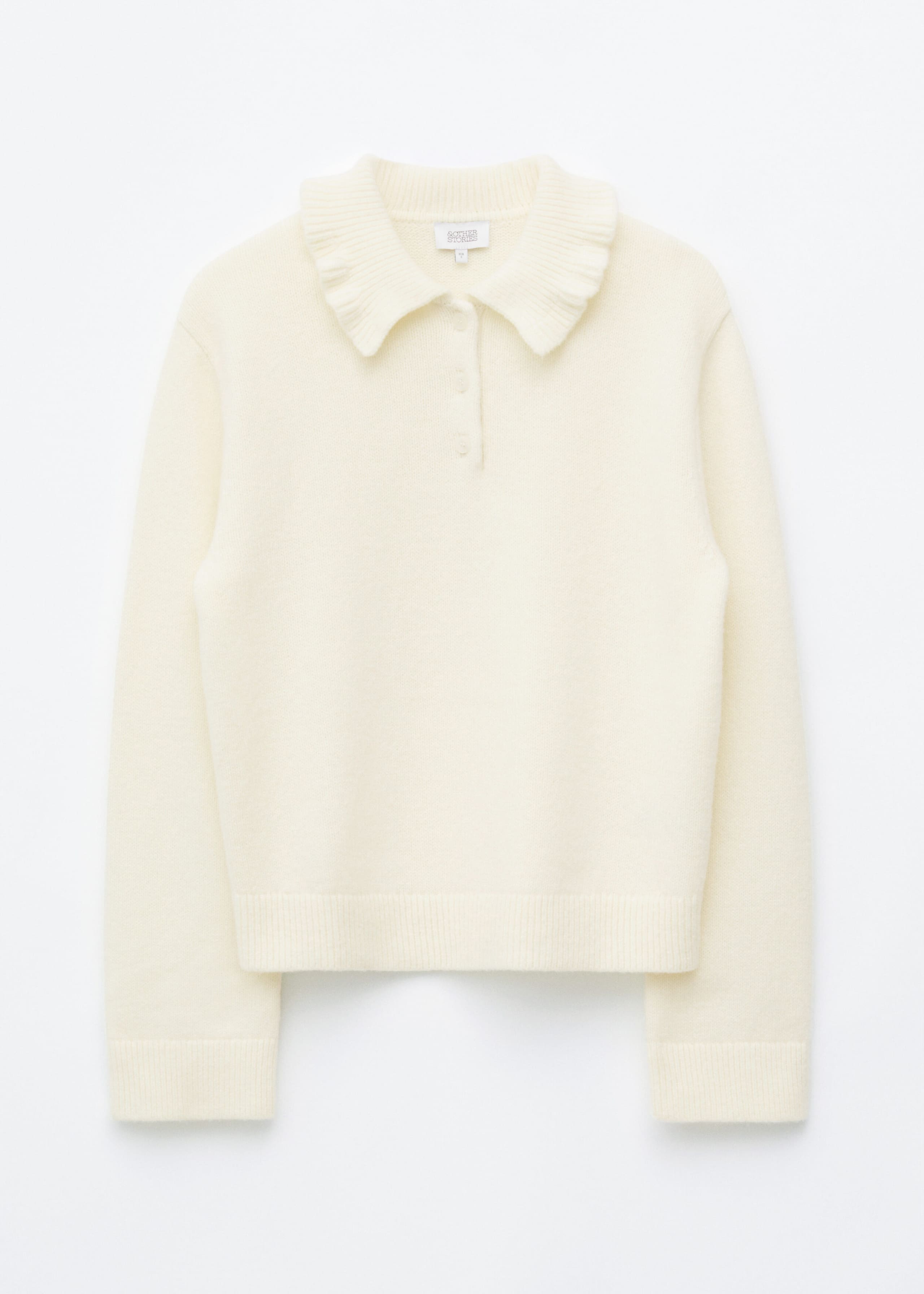 Ruffle-Collar Jumper - Off White - Still Life
