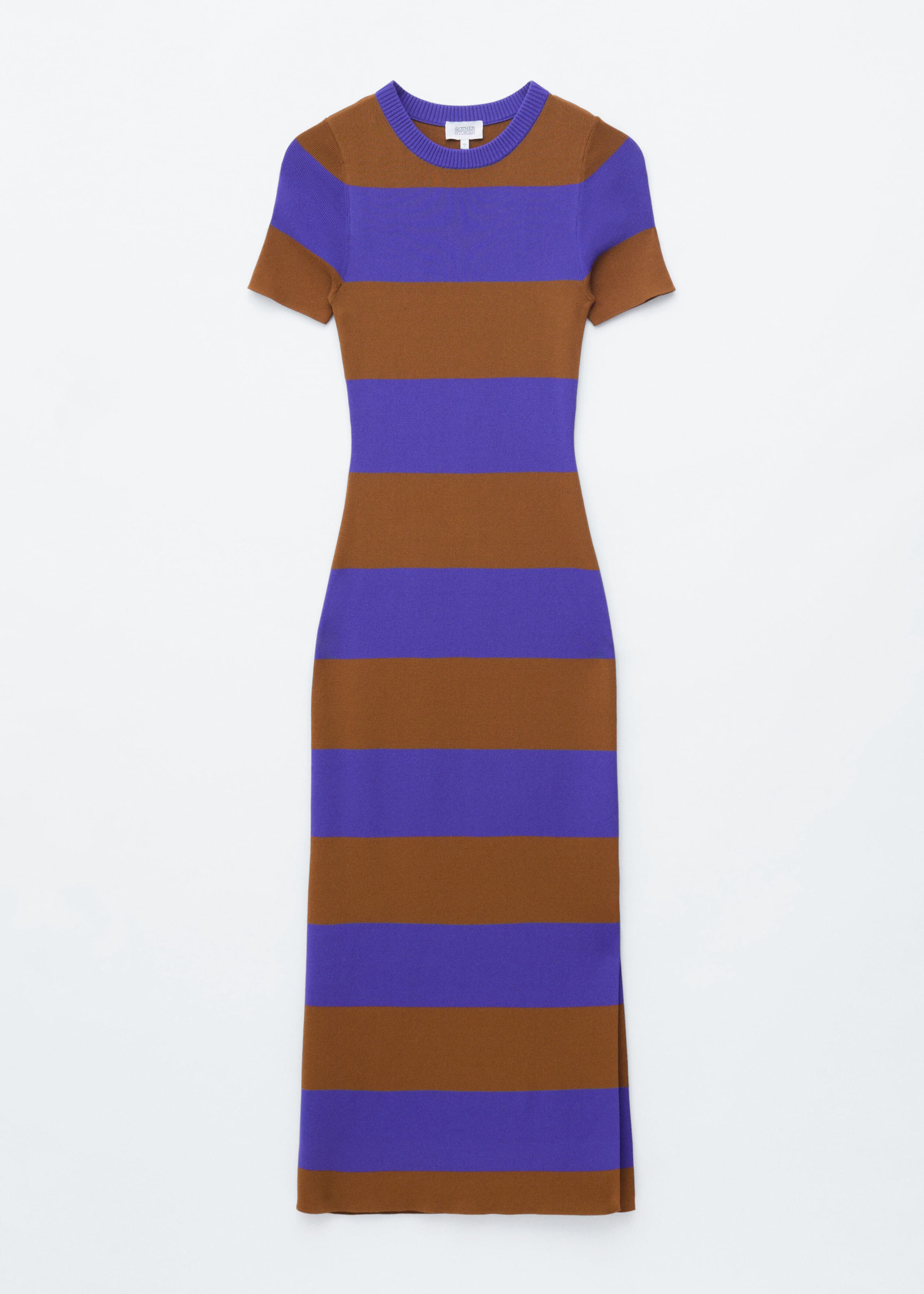 Rib-Knitted Maxi Dress - Purple/Brown - Still Life
