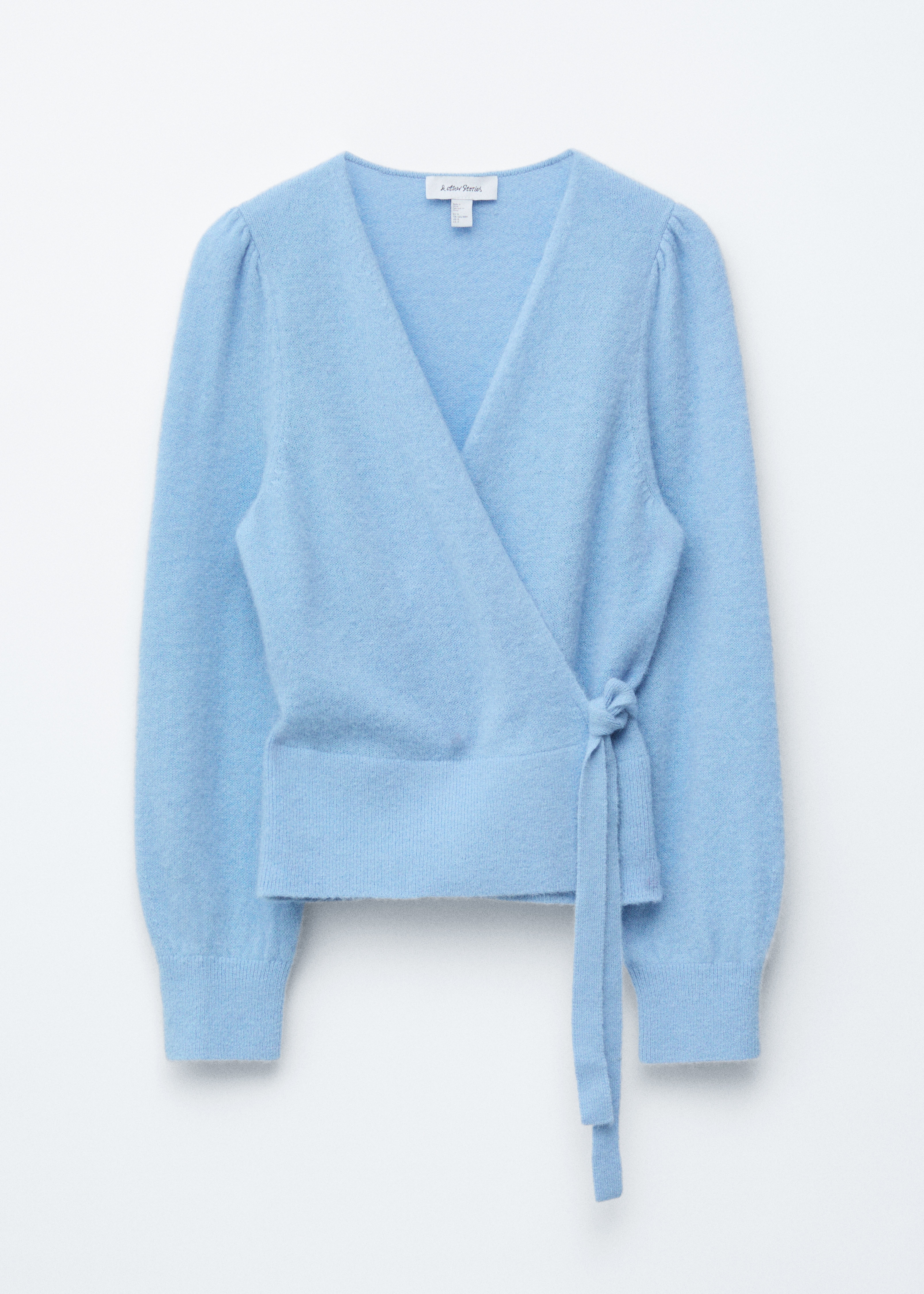 Cardigan a portafoglio in misto mohair - Azzurro/Nero/Crema/Beige/Marrone scuro/Rosa polvere/Blu petrolio/Prugna