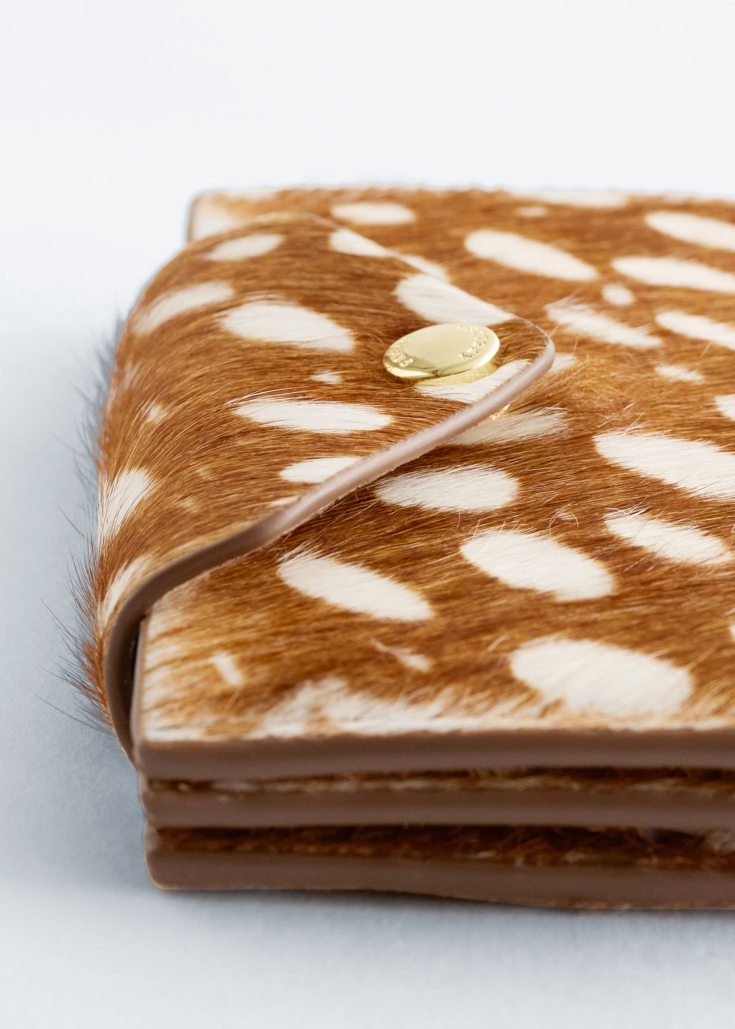 Image of Kartenetui aus Leder mit Animal-Print