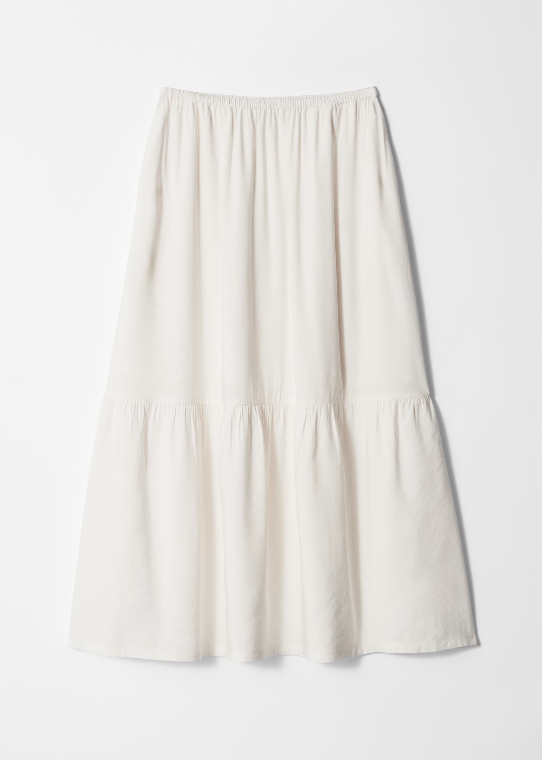 View larger image: Tiered Midi Skirt - White - Ladies | H&M GB 4