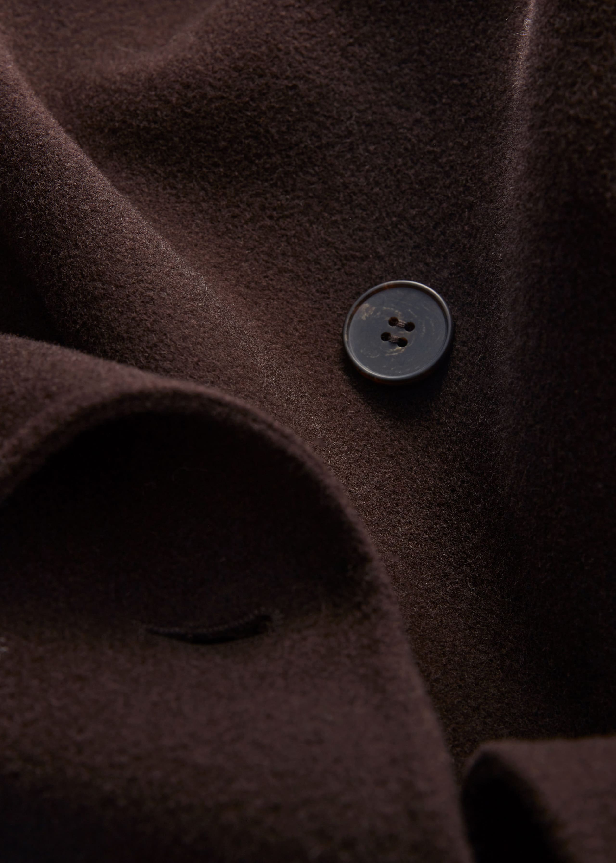 Image of Funnel-Collar Wool Coat