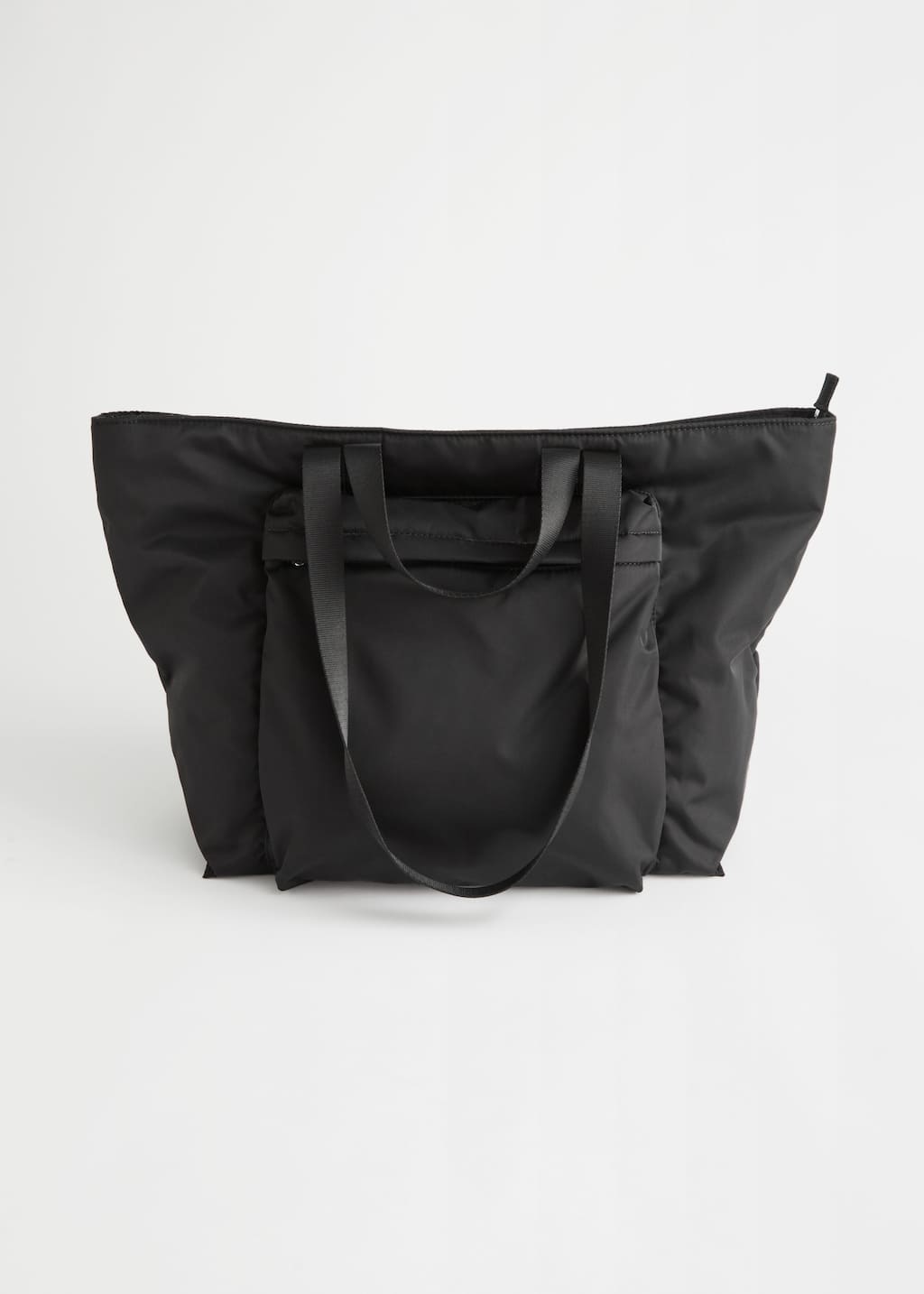 Nylon Front Pocket Tote Bag - Beige - Natura morta