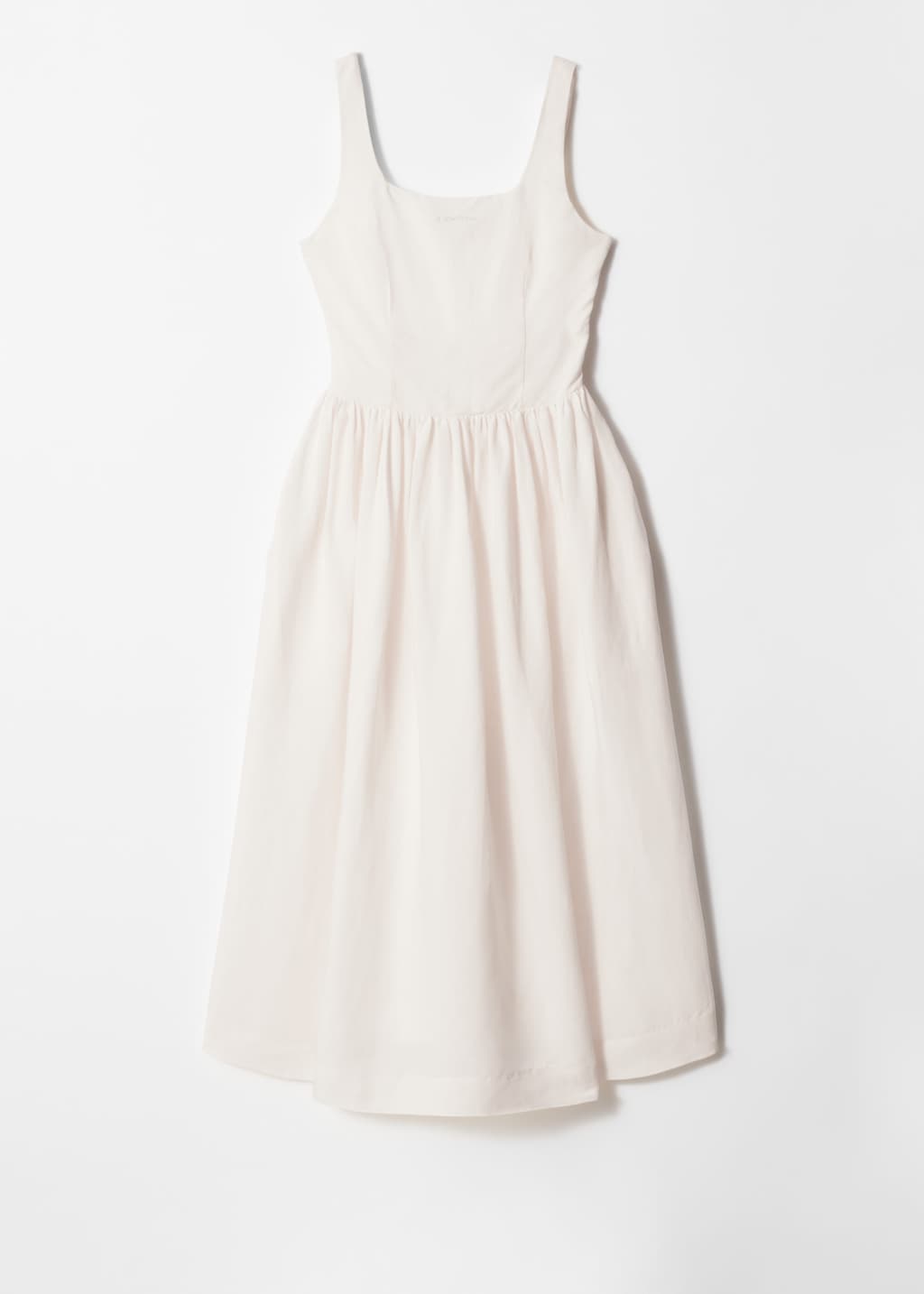 Ausgestelltes Midikleid - Weiß - Stillleben