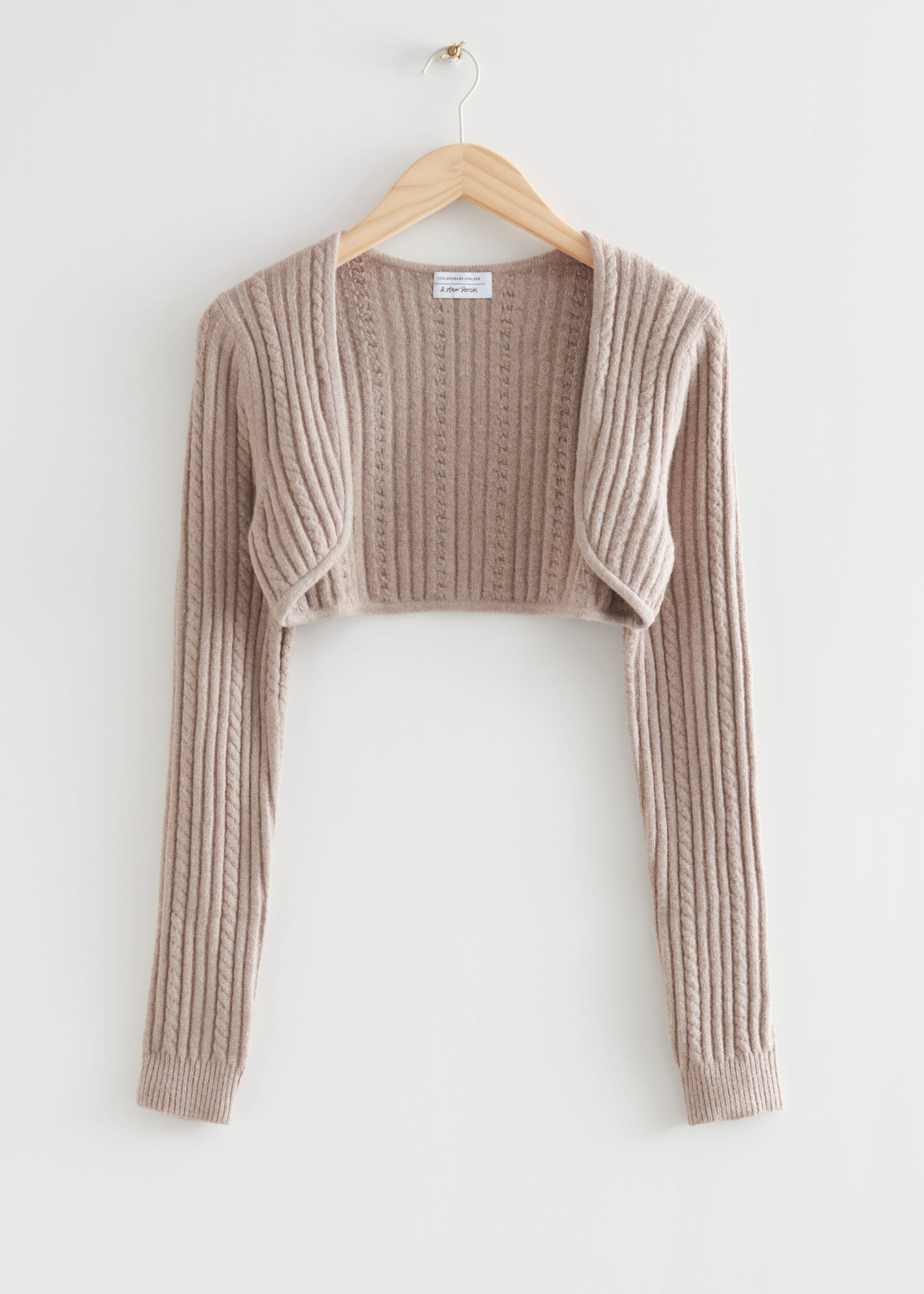 Knitted Bolero Cardigan - Beige - Still Life