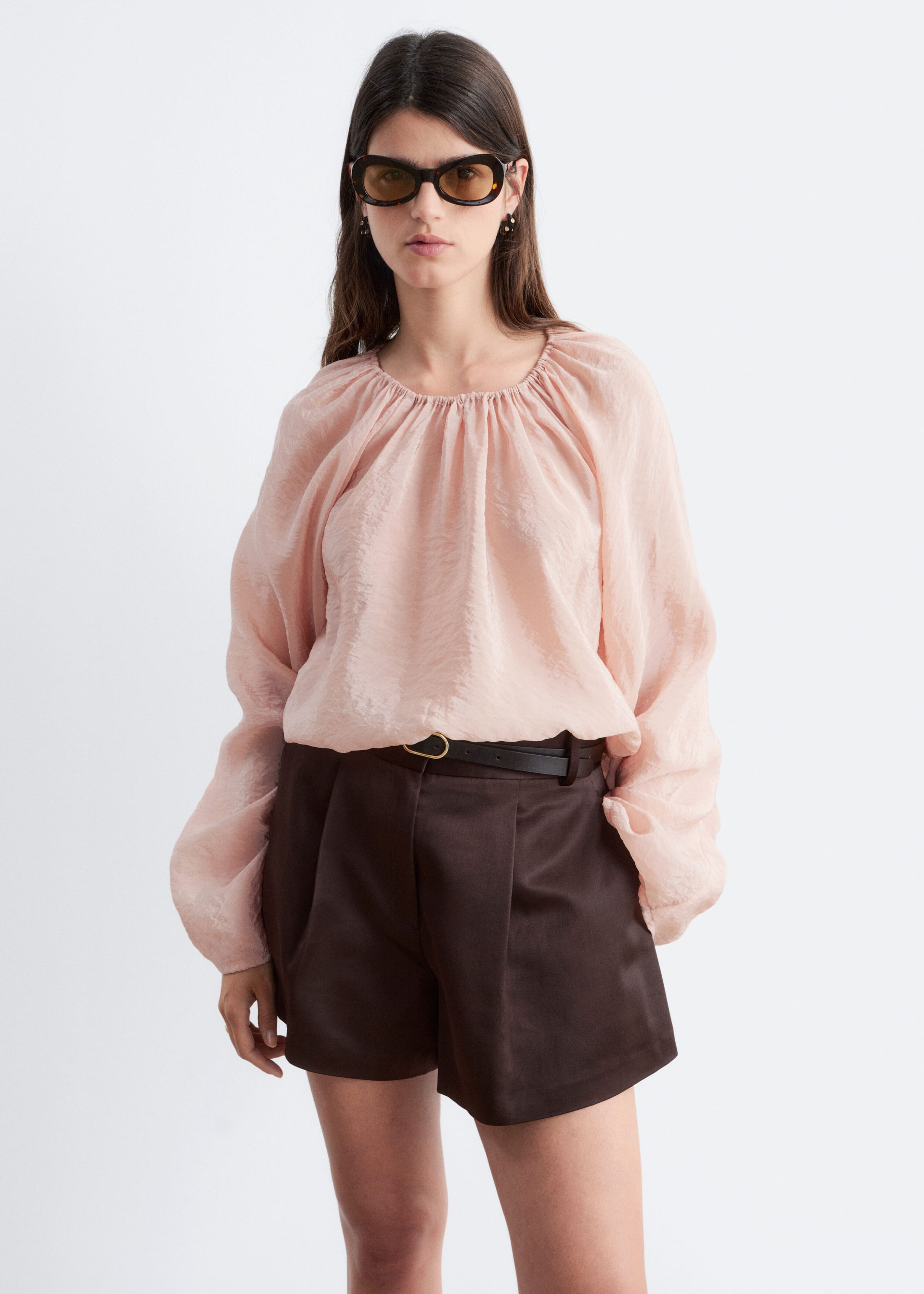Image of A-Line Satin Shorts