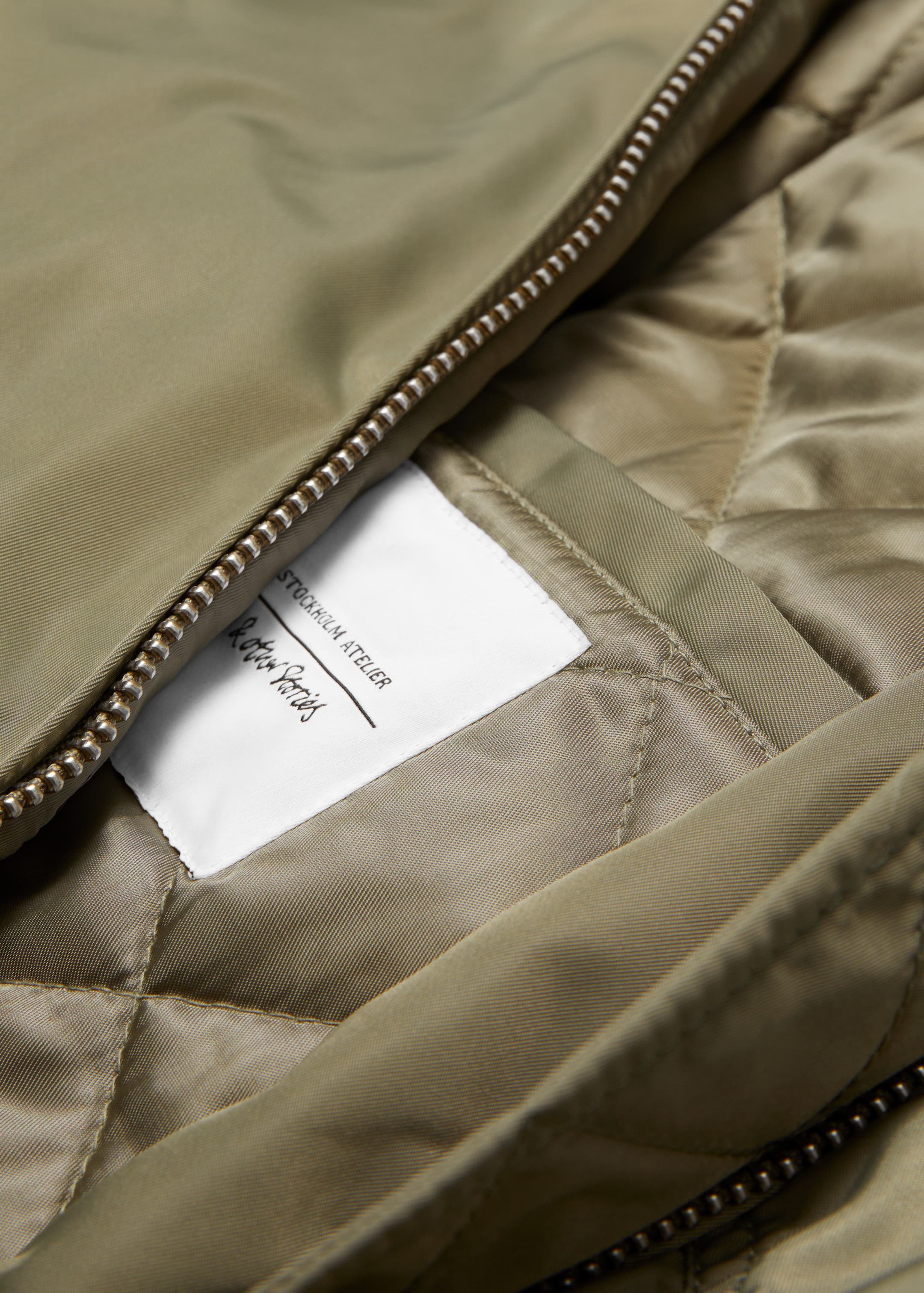 View larger image: Boxy Zip-Up Jacket - Khaki - Ladies | H&M GB 4