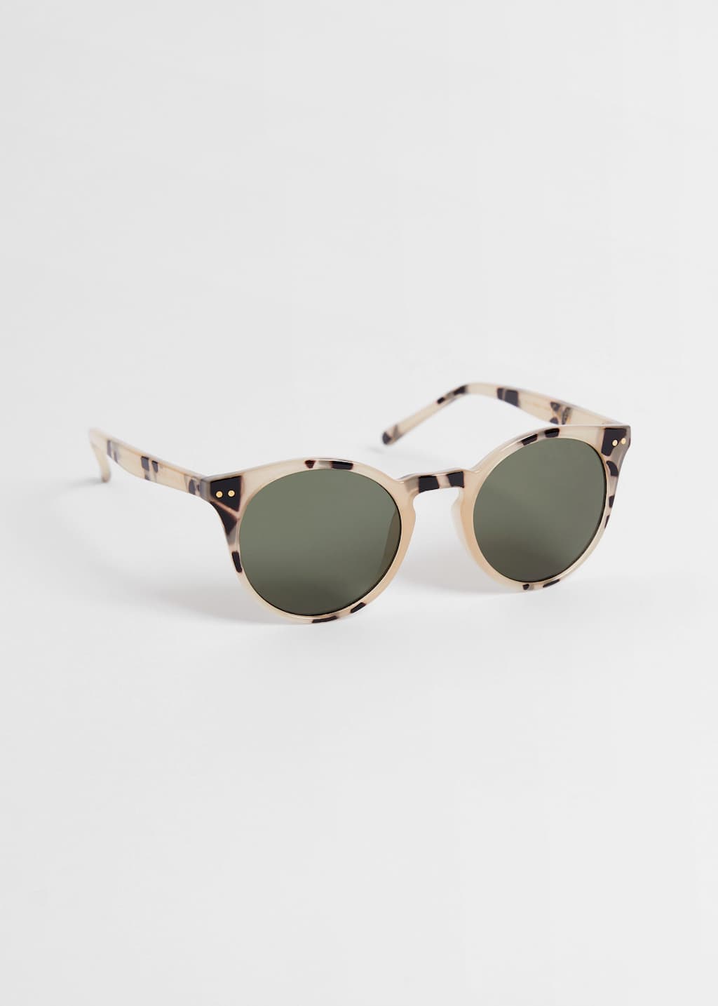 RoundClassicSunglasses – Ecru – Martwa natura