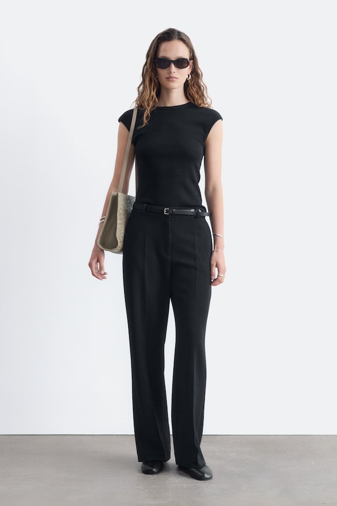 Elegante Bügelfaltenhose - Schwarz/Dunkelbraun/Dunkelblau - 1