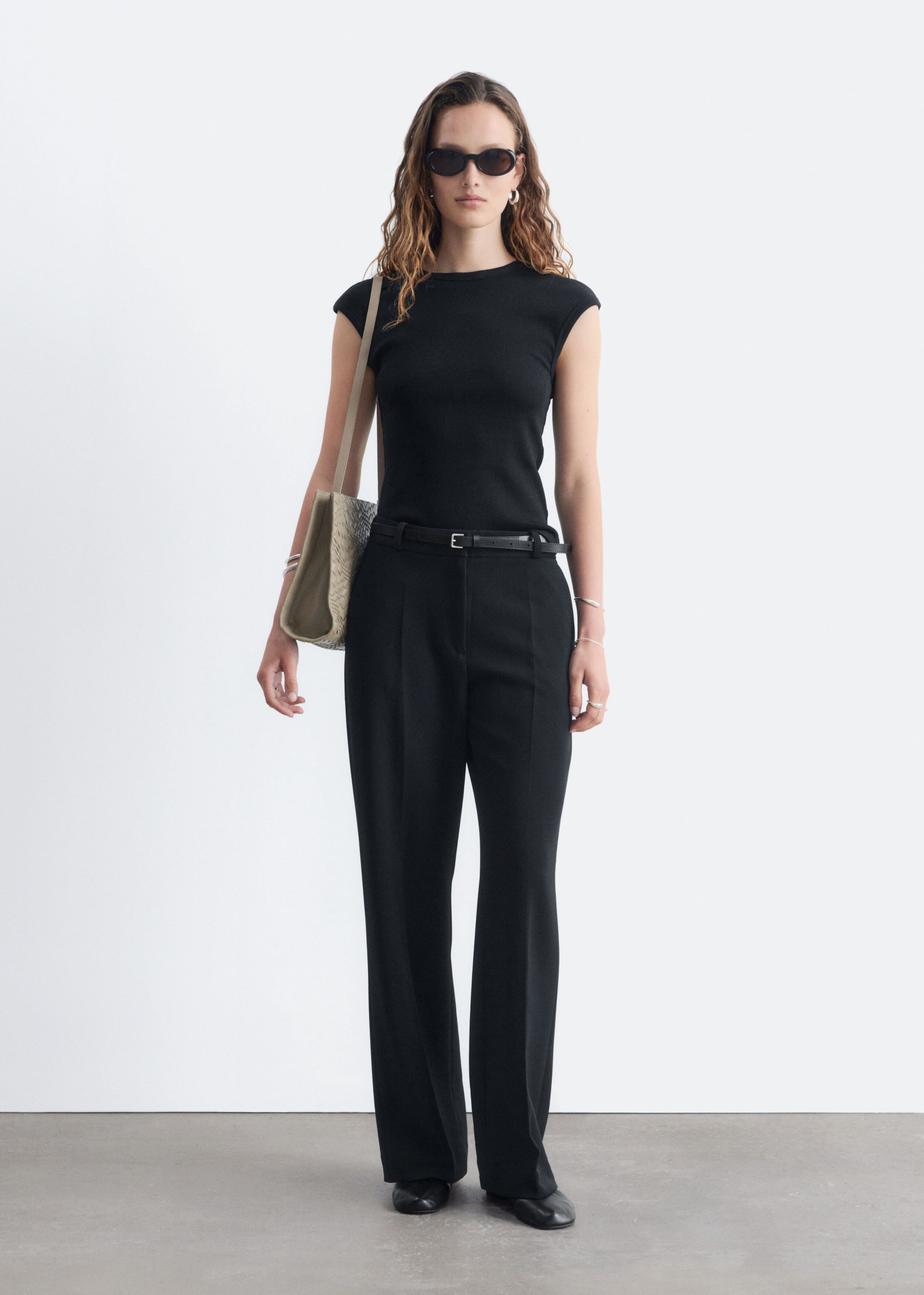 Tailored Press Crease Trousers - Dark Brown - Lookbook
