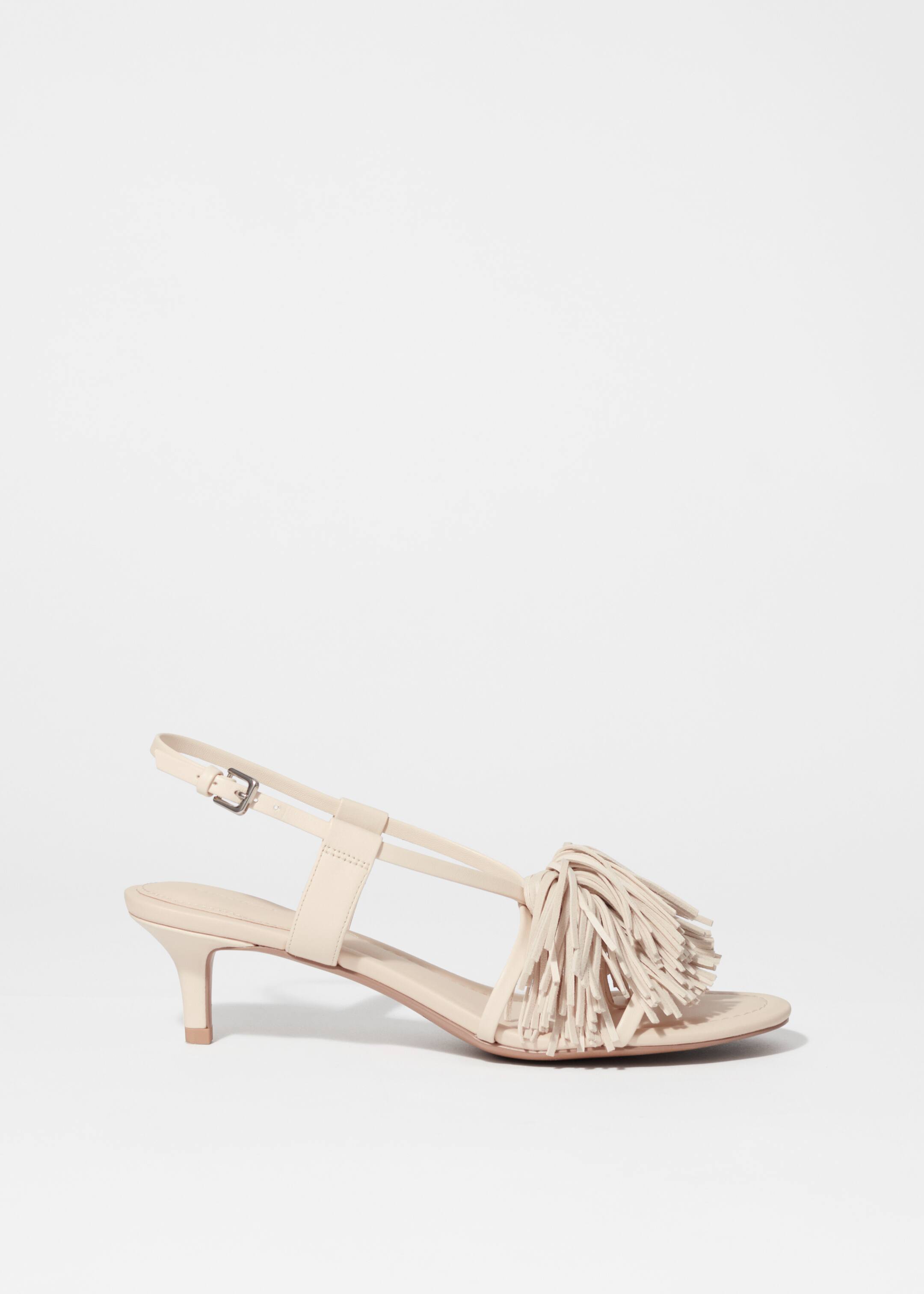 Se større billede: Frynsede lædersandaler - Hvid - DAME | H&M DK 3
