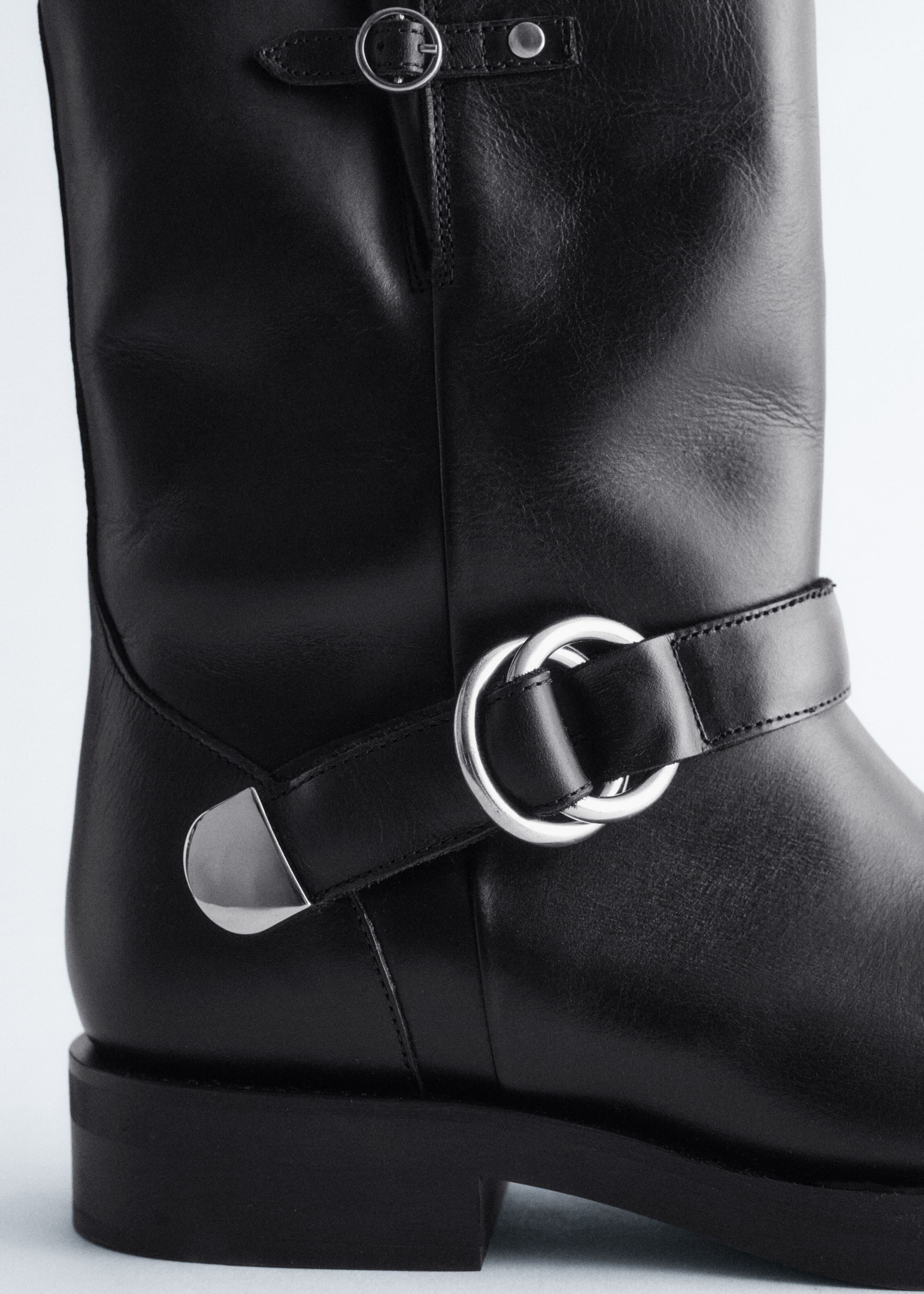 Image of Leather Biker Boots