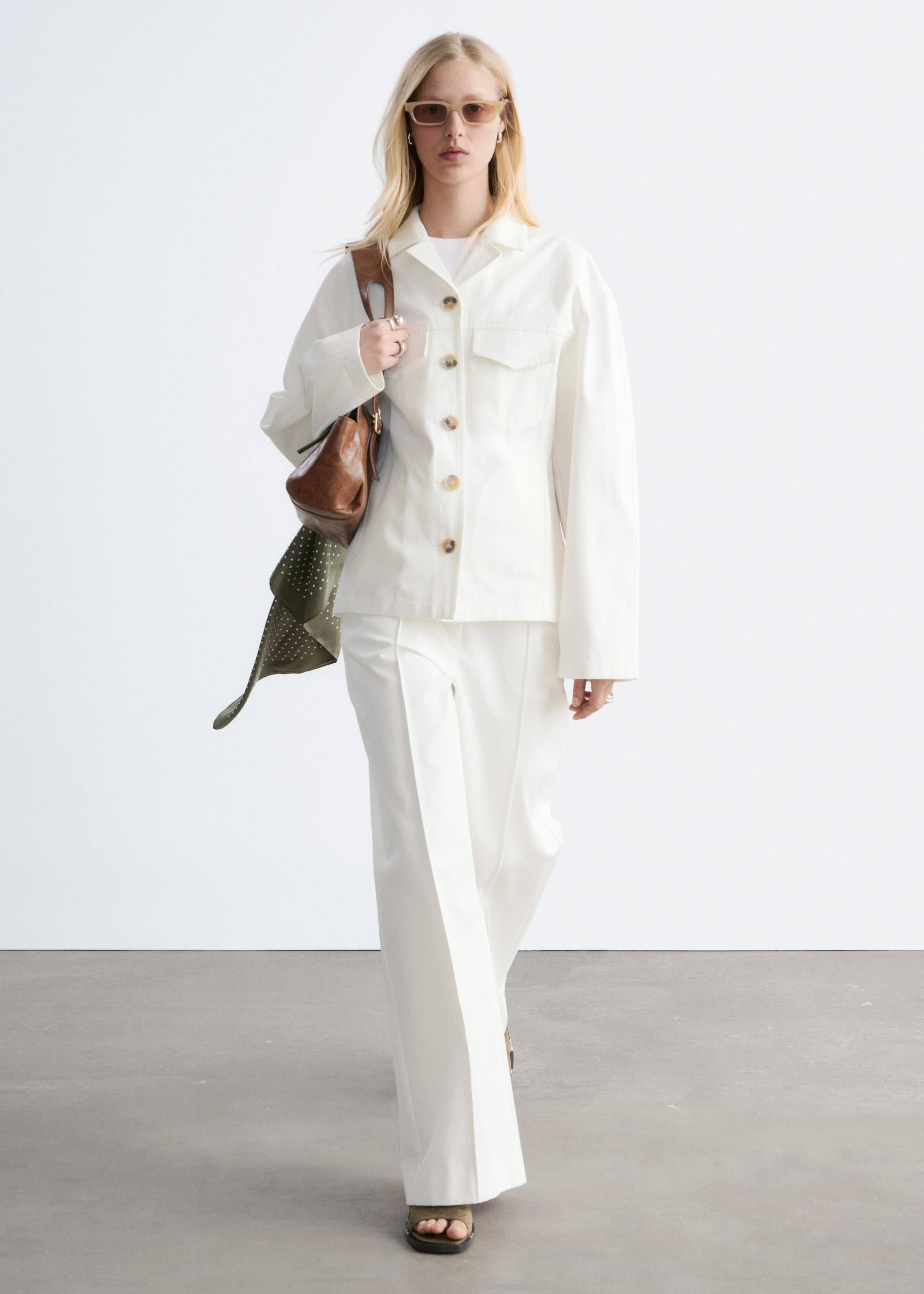 Image of Cotton Twill Tailored Jacket