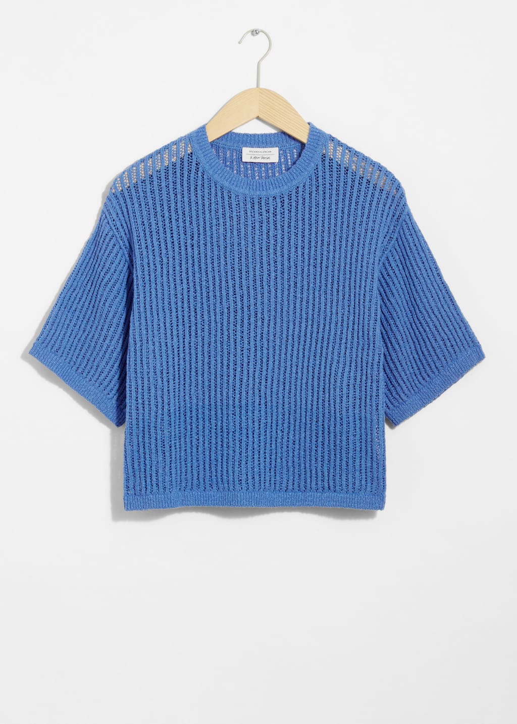 Camiseta de punto de canalé transparente - Crema - Bodegón