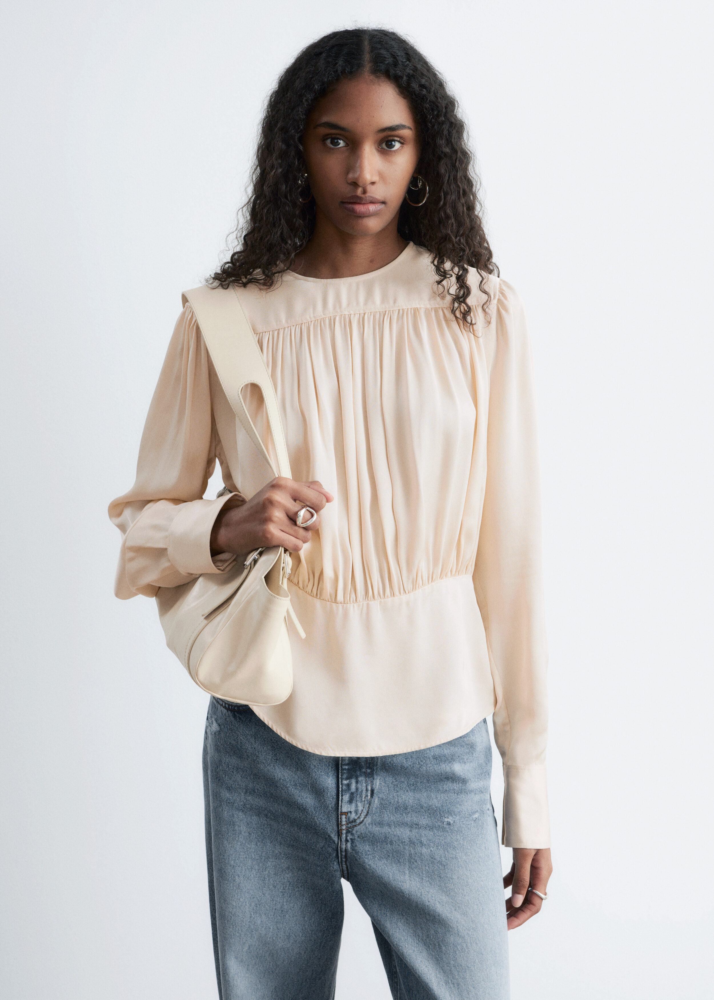 Gathered Blouse - Beige - Blouses - & Other Stories US