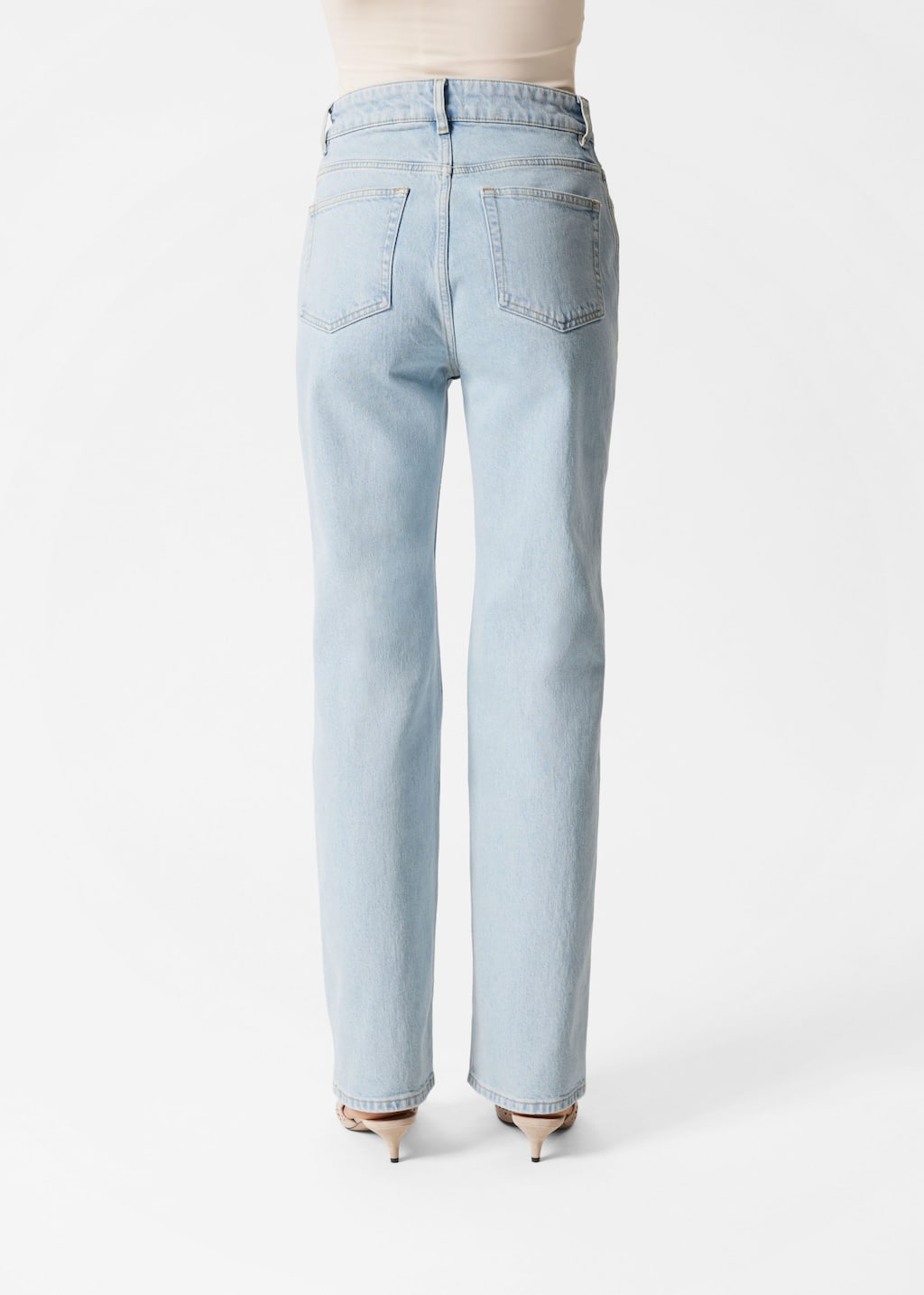 Image of High-Waist Straight-Leg Jeans