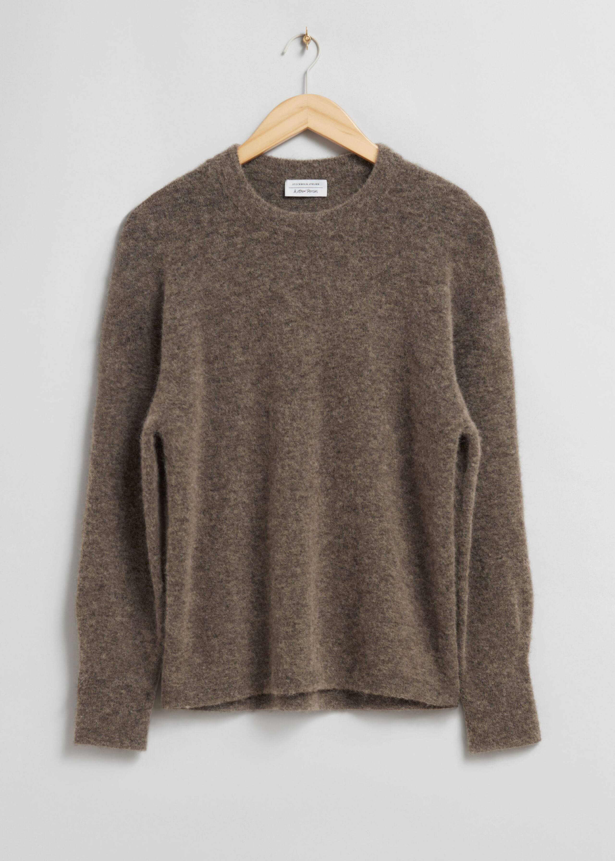 Jersey de punto con mezcla de alpaca - Topo - Bodegón