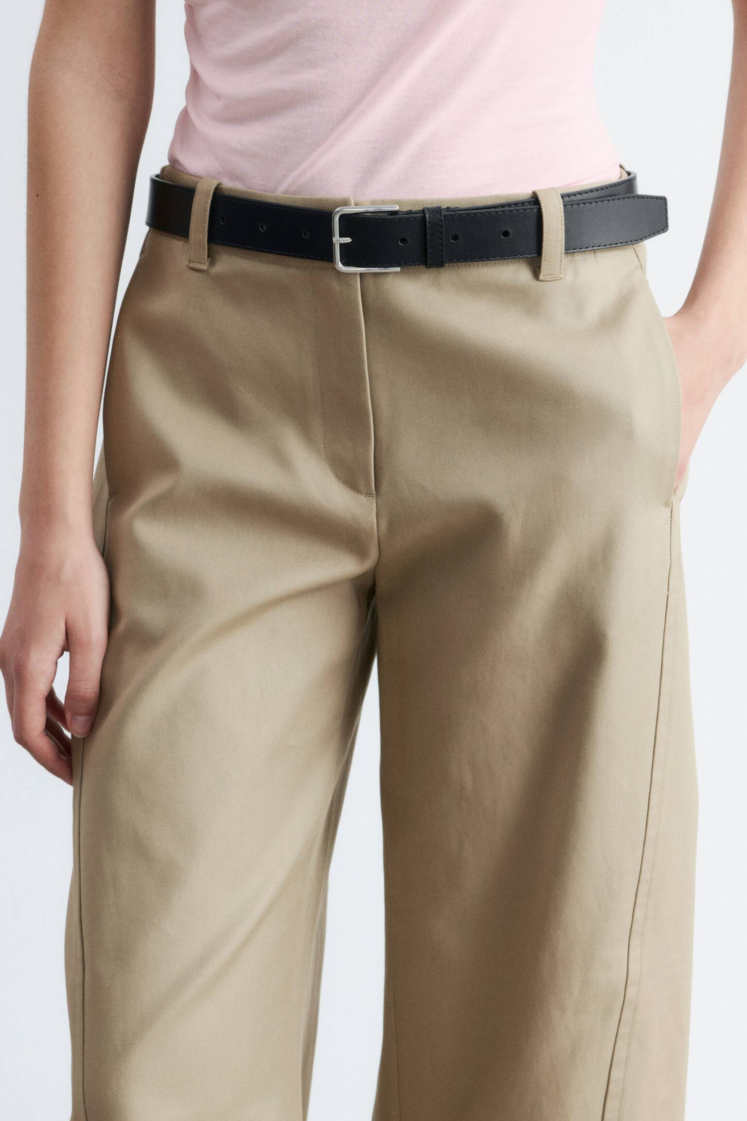 מכנסי טוויל כותנה בגזרת Barrel - 9