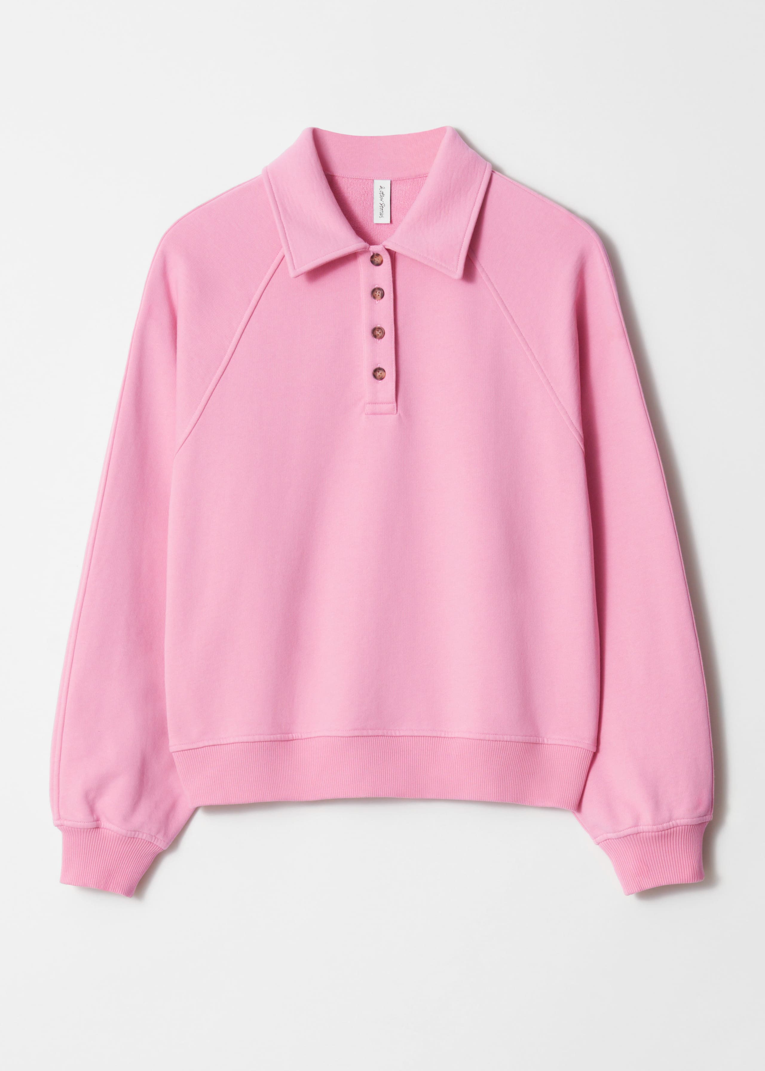 Collared Polo Sweatshirt - Brown - Still Life