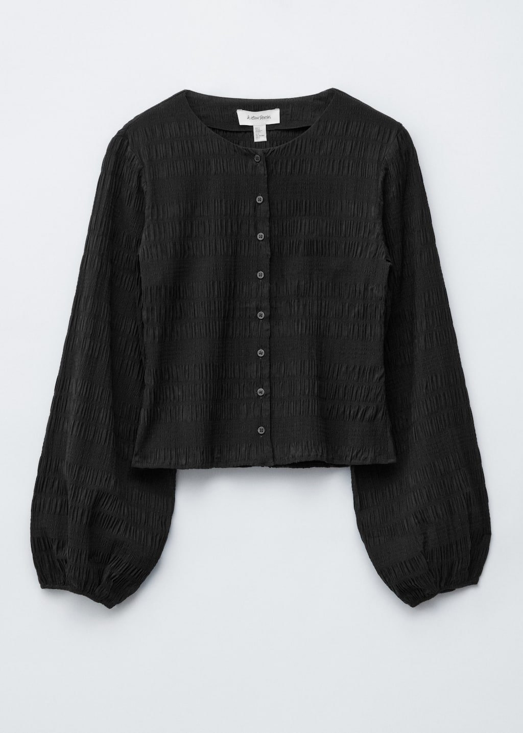 Image of Smocked Balloon-Sleeve Top