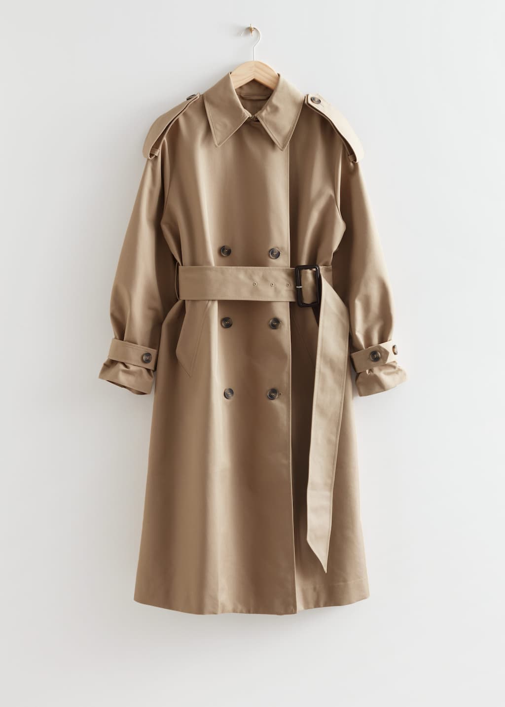 Wide Belt Trench Coat - Beige - Still Life