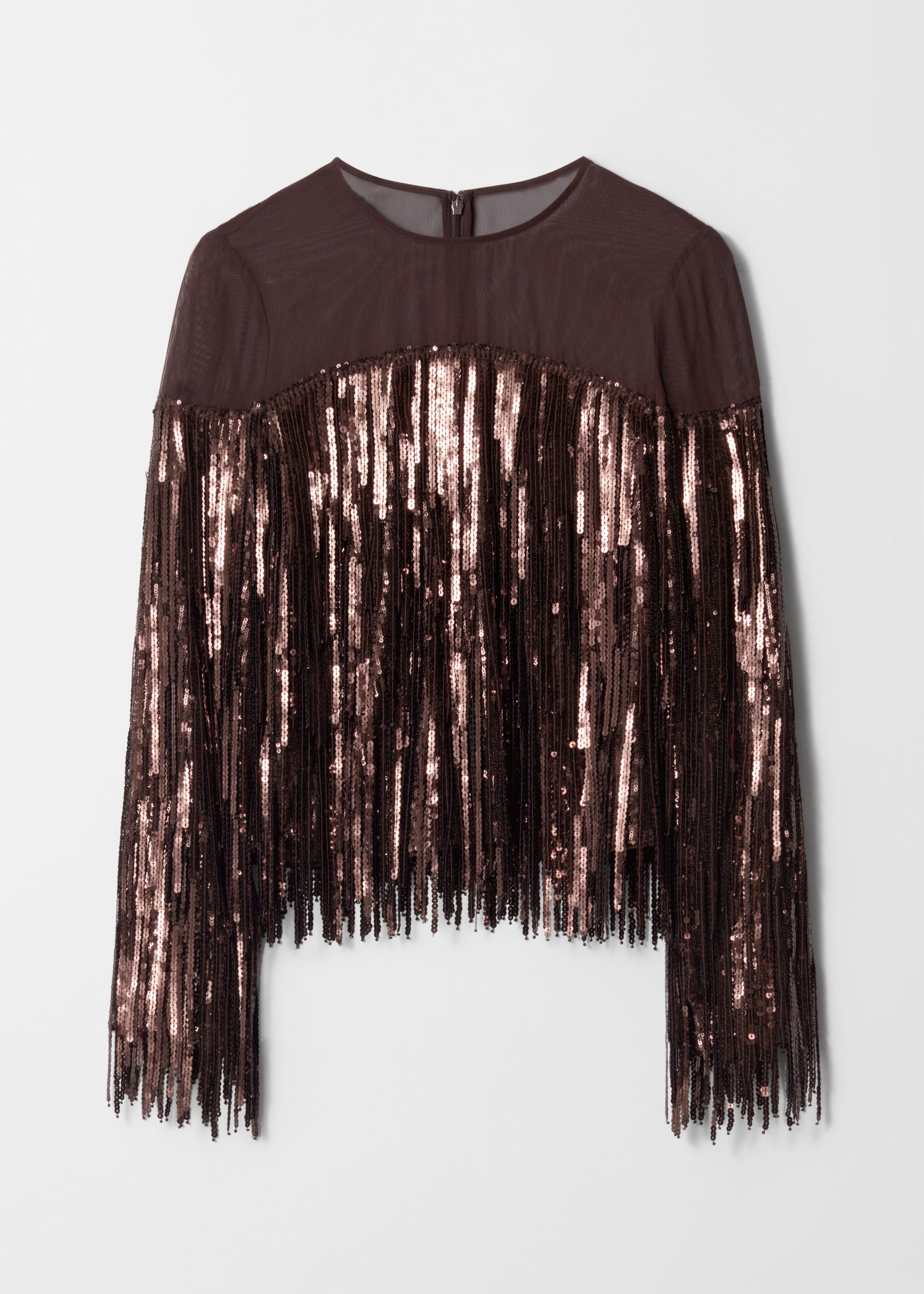 Haut avec franges à sequins