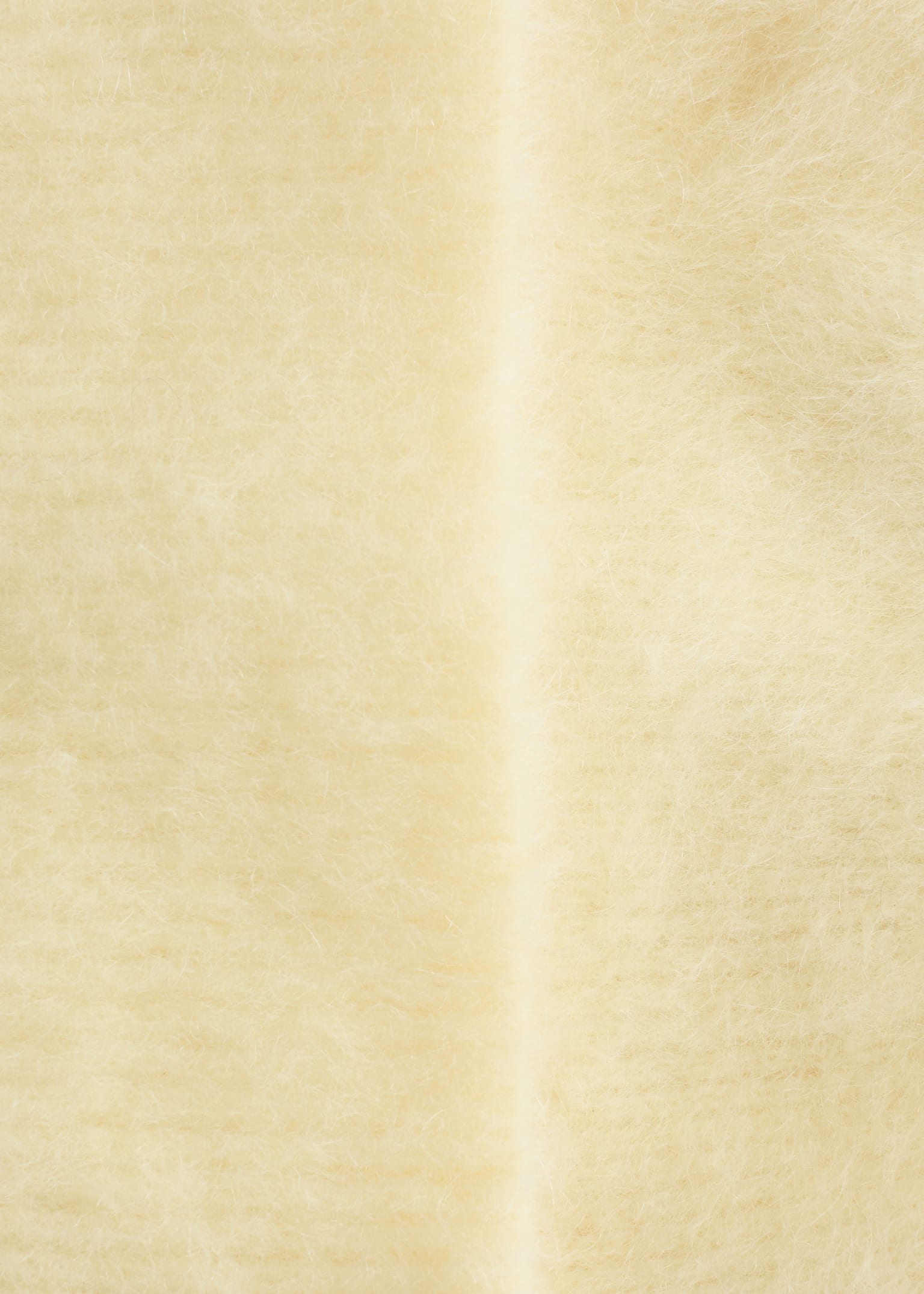 Mohair-Blend Brushed Beanie - Light Yellow - 2