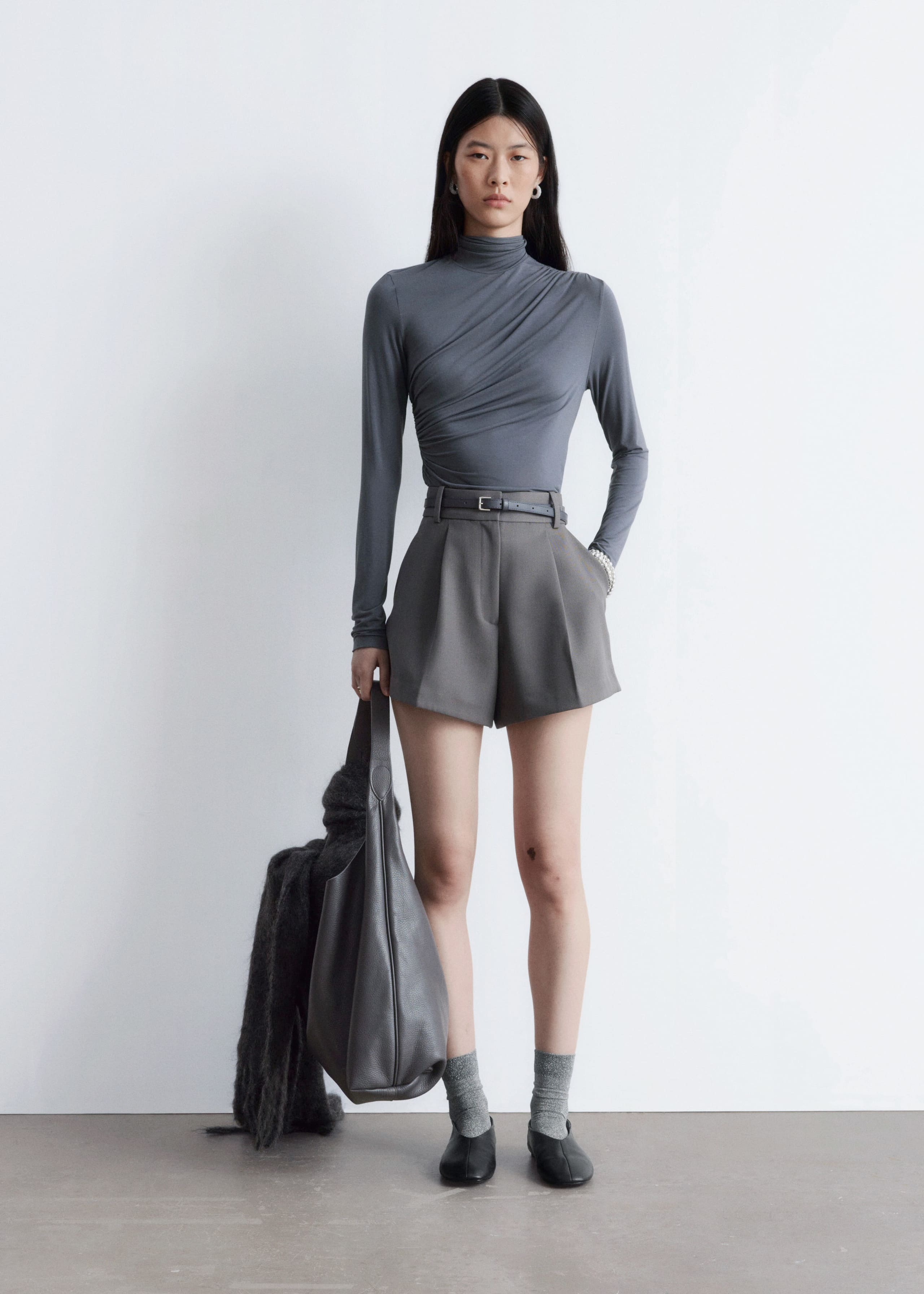 Image of Drapiertes Rollkragenoberteil