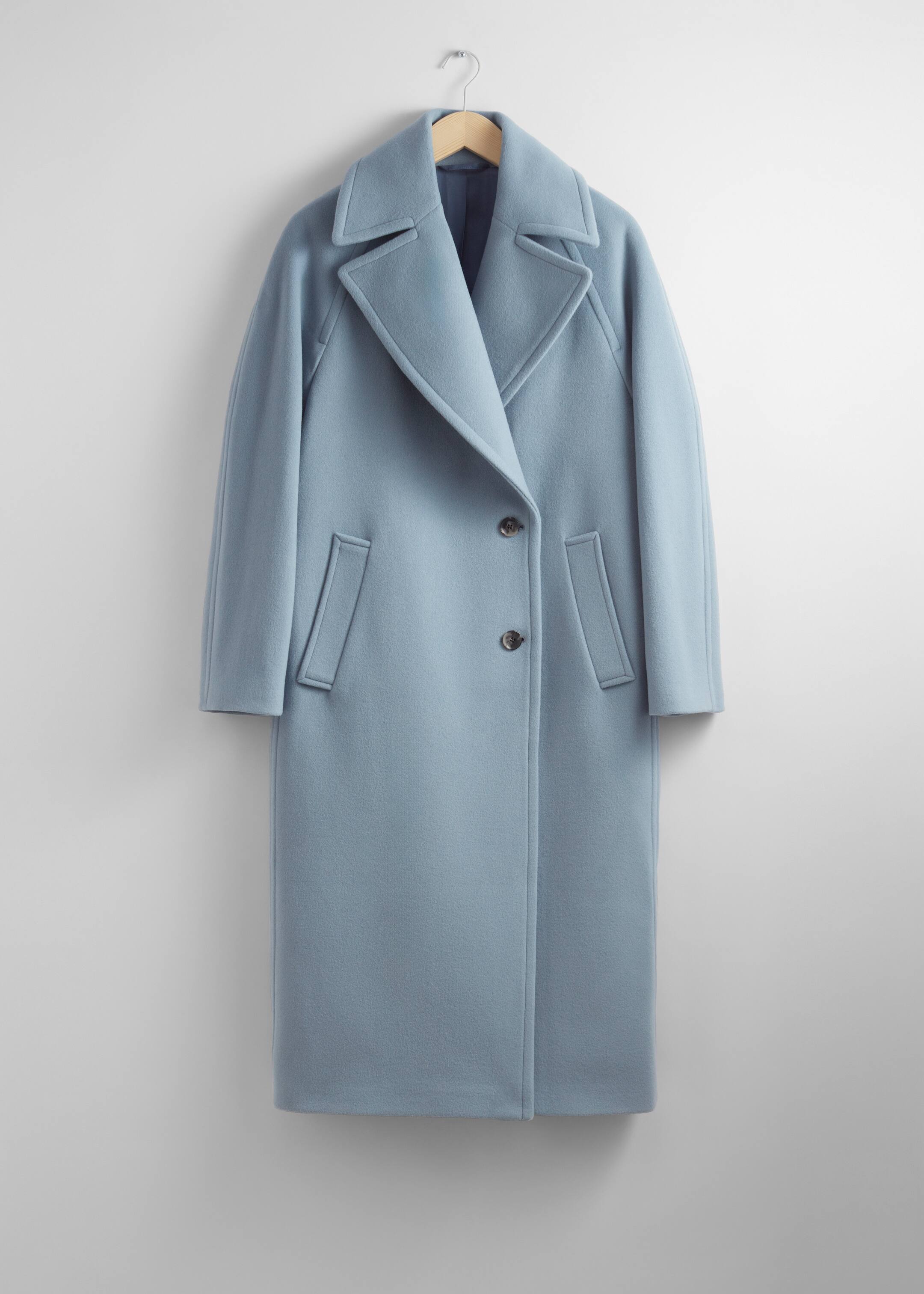 Größeres Bild ansehen: Oversized-Wollmantel - Blau - Ladies | H&M DE 1