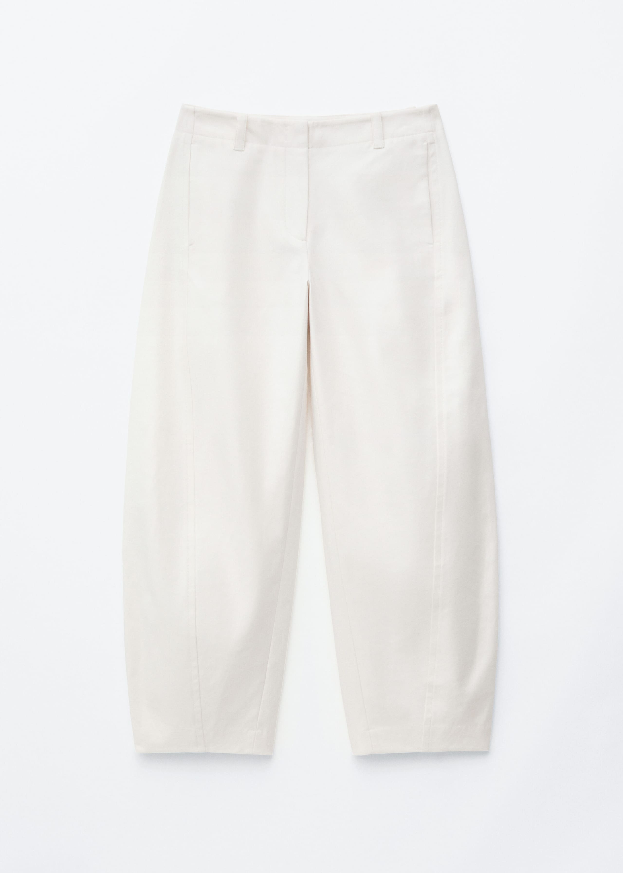 Barrel-Leg Cotton Twill Trousers - White - Still Life