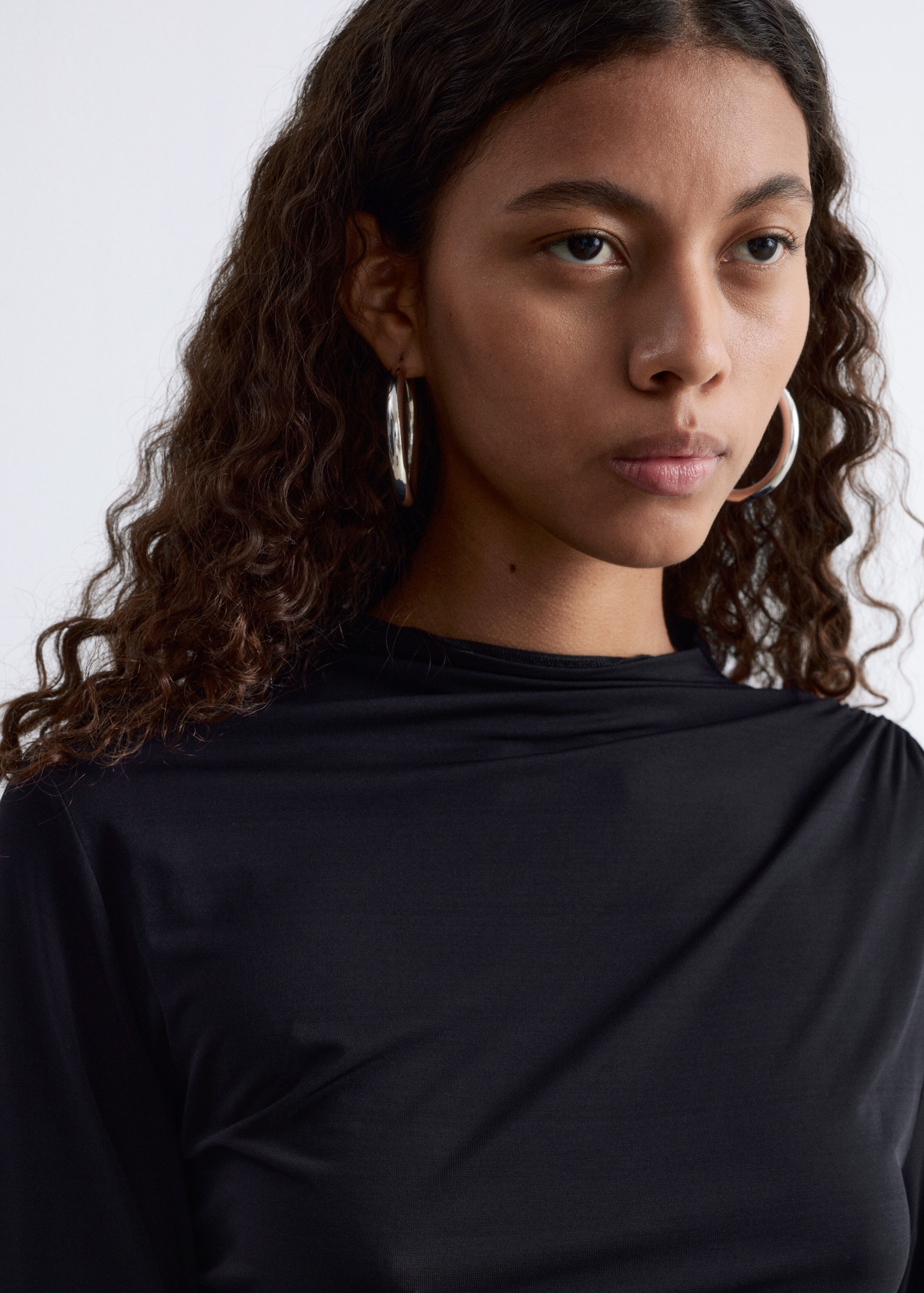 Top drapeado - Negro - 5