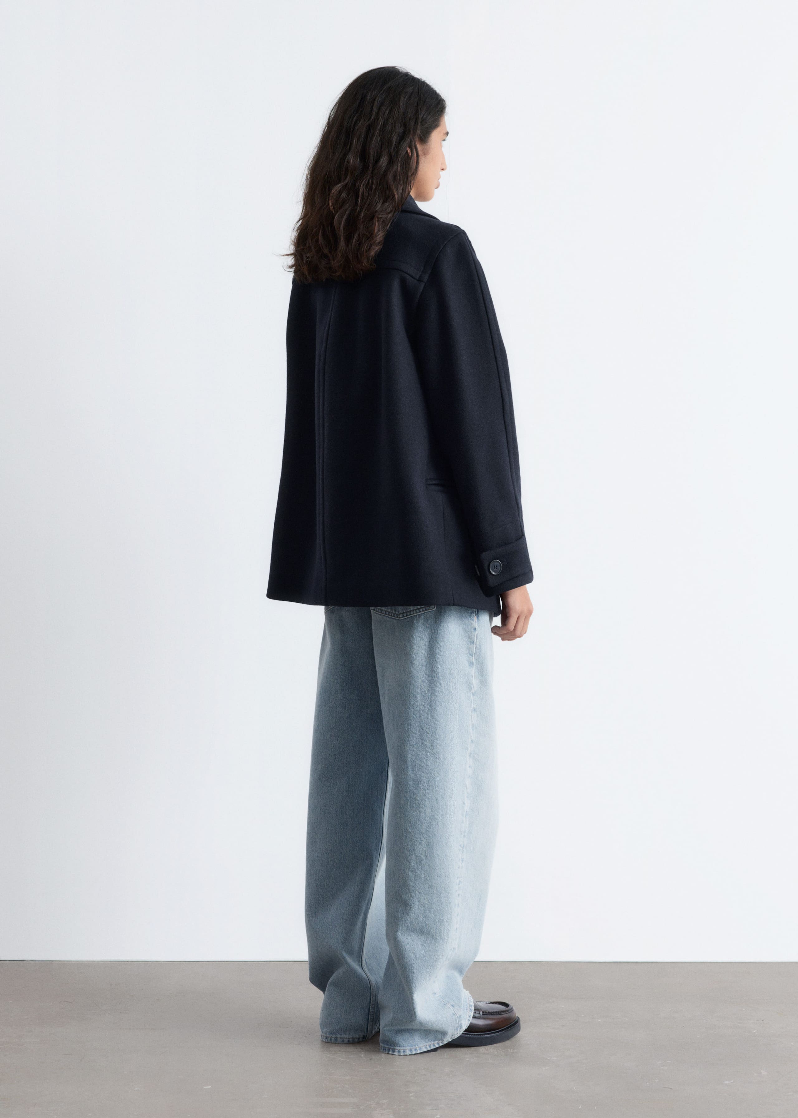Image of Tailored Wool Pea Coat