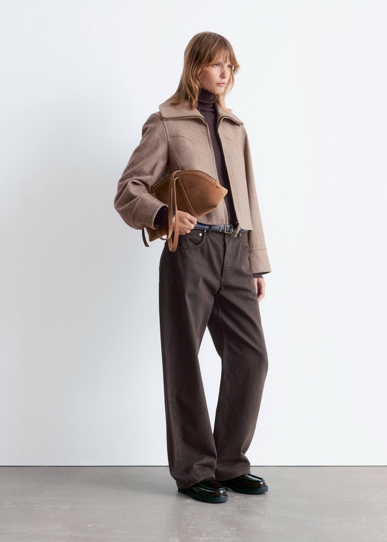 Kurze Wolljacke - Hellbraun - 6