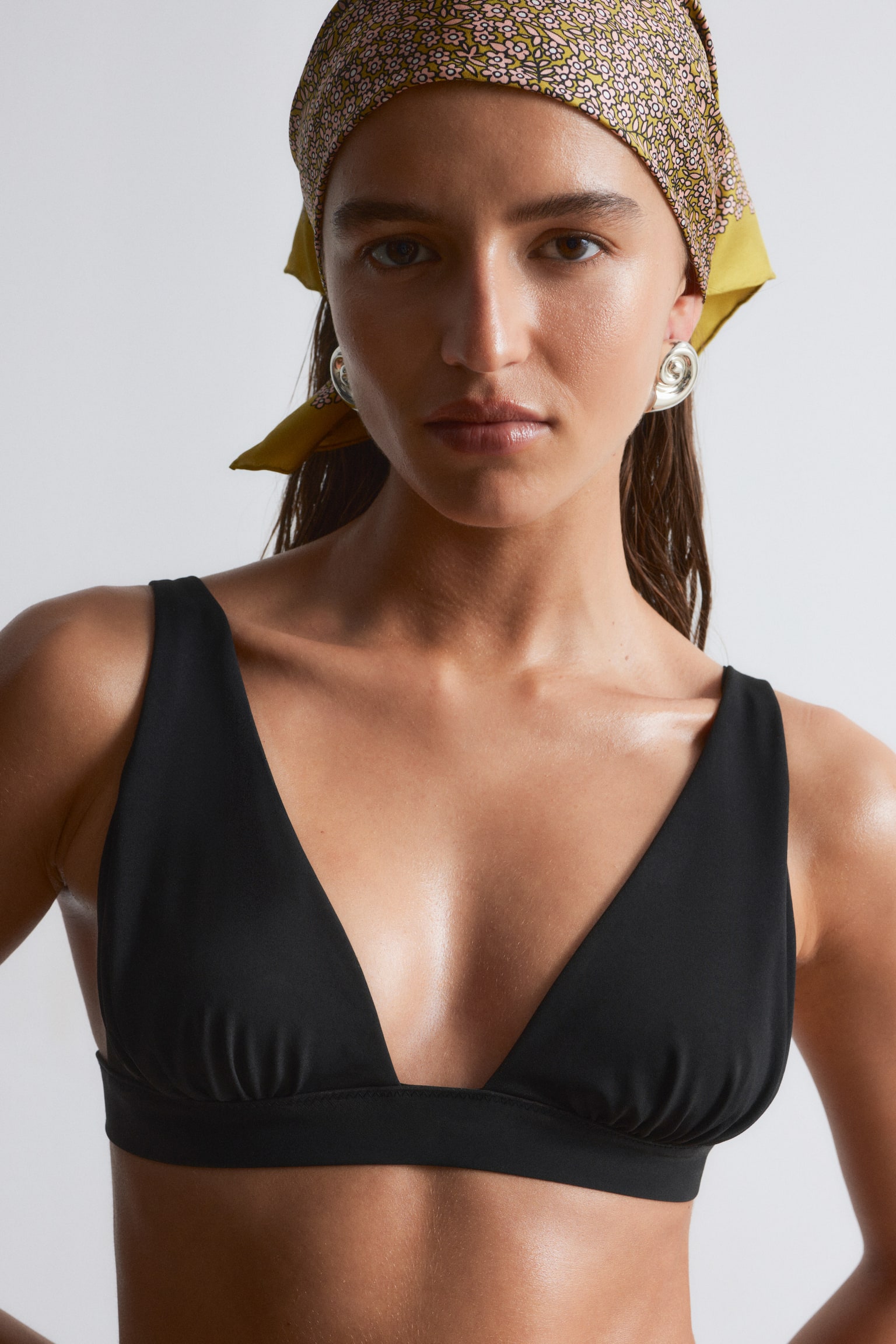 Top Bikini Triunghi - Negru - 1
