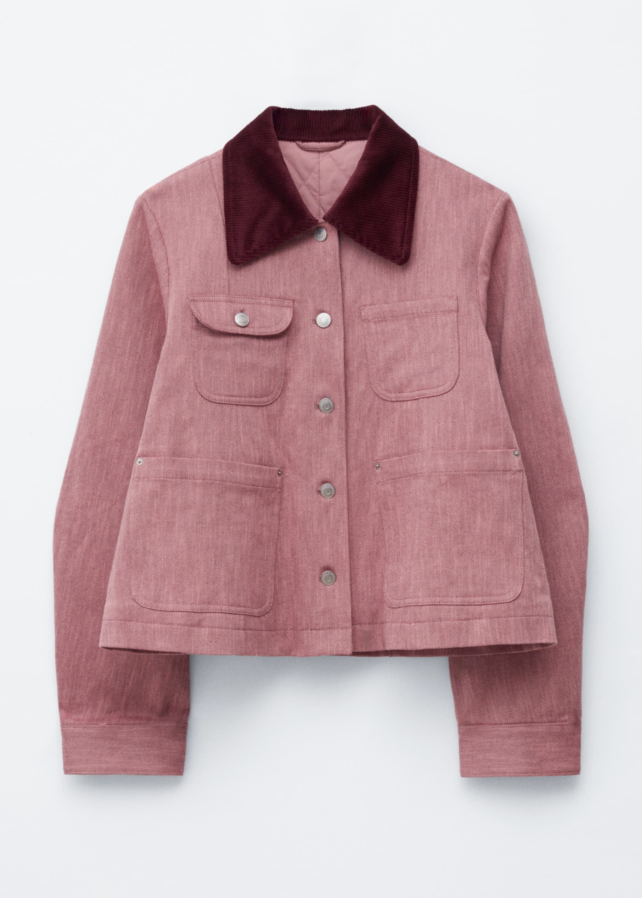 Zobraziť väčší obrázok: Kontrastný kabát v línii A - Púdrovo ružová - ŽENY | H&M SK 7