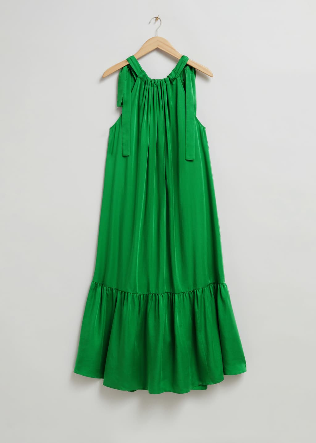 Gathered Sleeveless Midi Dress